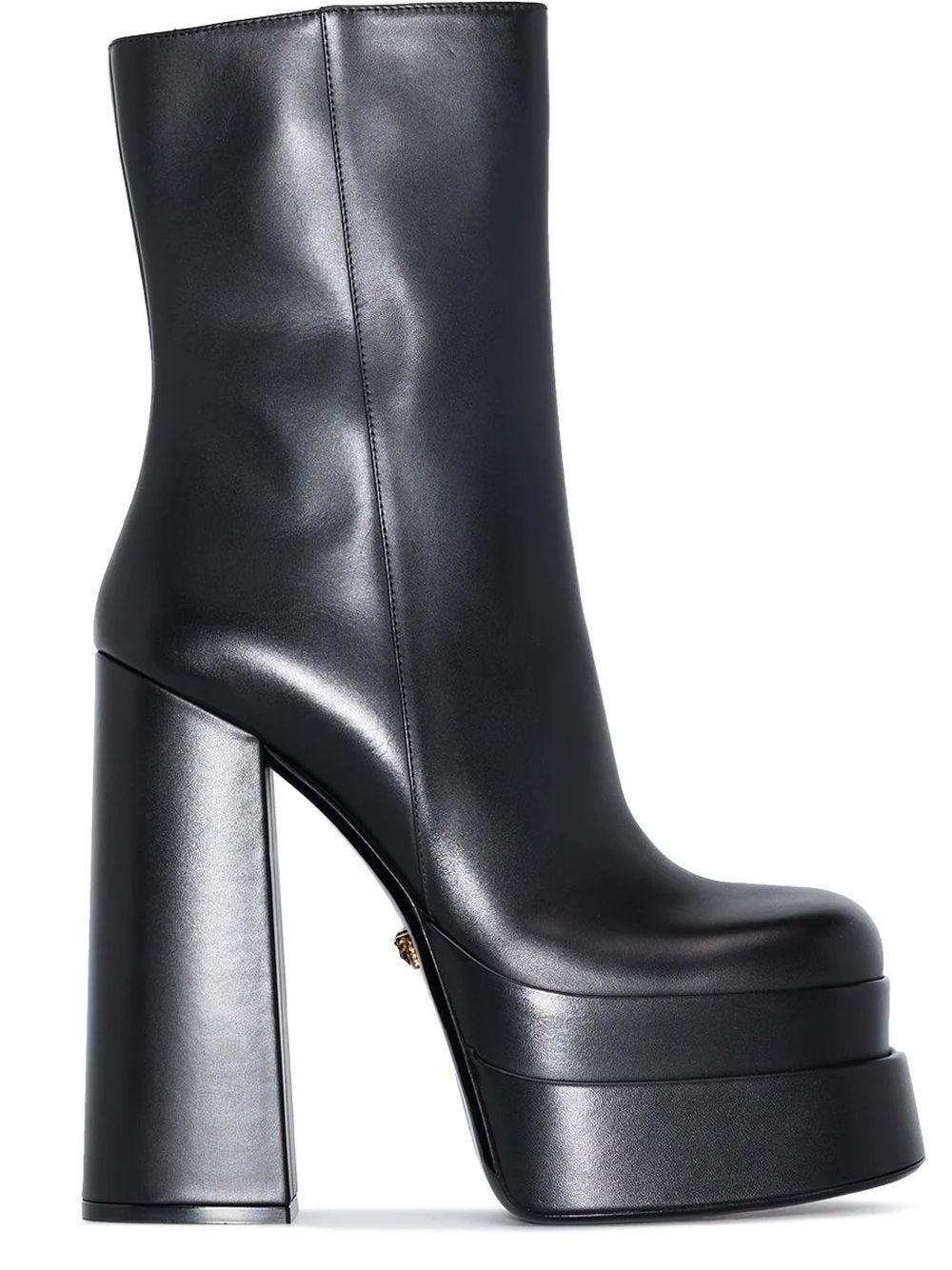 Versace Black Platform Boots | Lyst