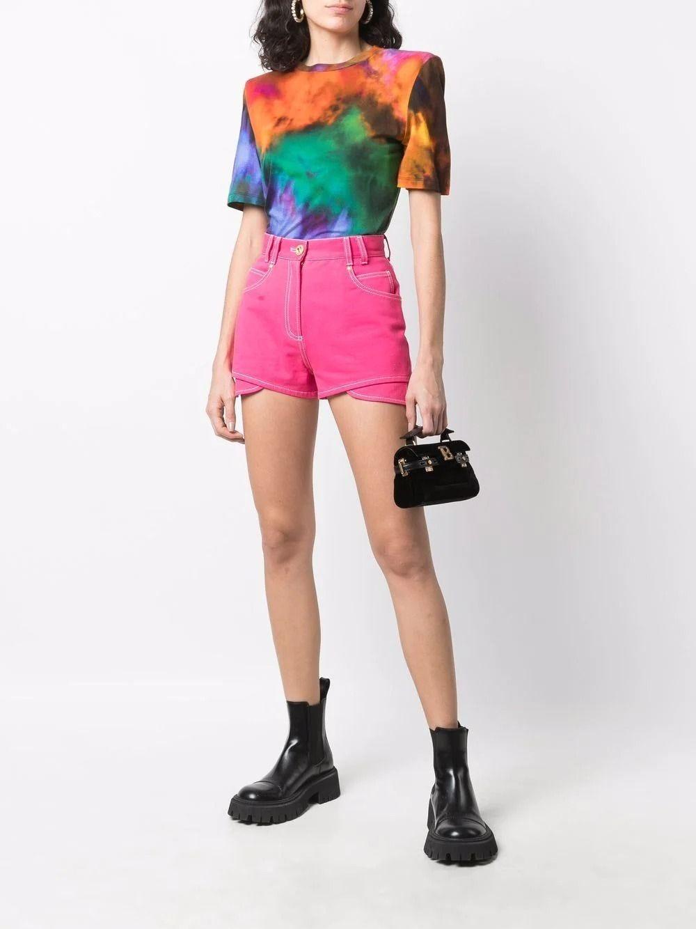 Rainbow Monogram Denim Shorts - Ready to Wear