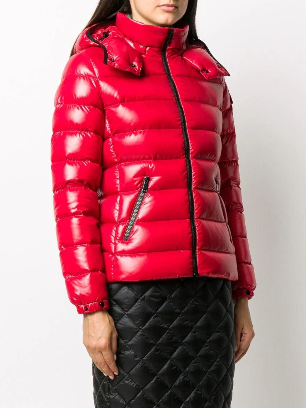 Moncler Synthetic Bady Slim Short Down Jacket in Red - Save 30% - Lyst