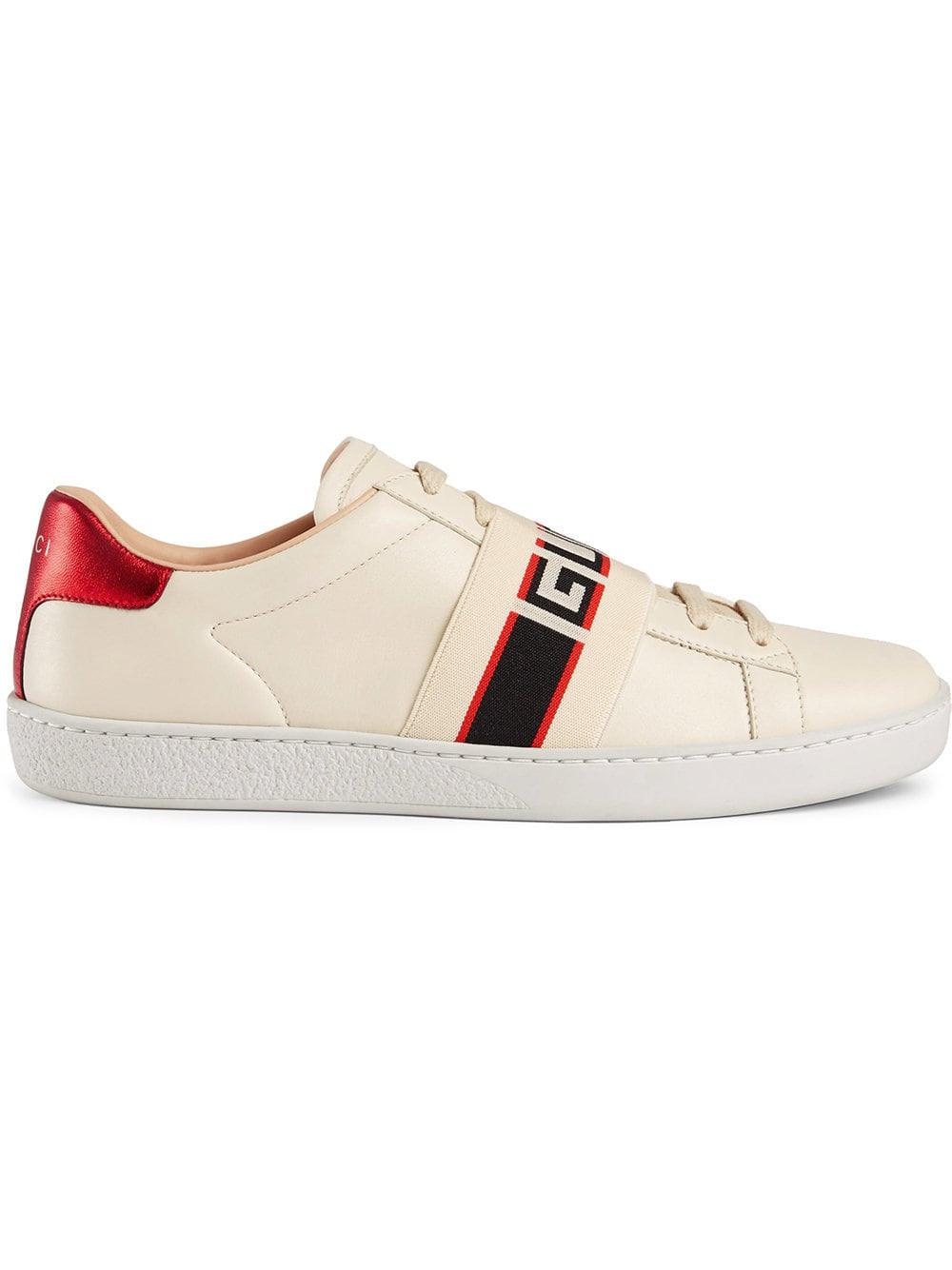 Gucci Ace Sneaker With Stripe | Lyst