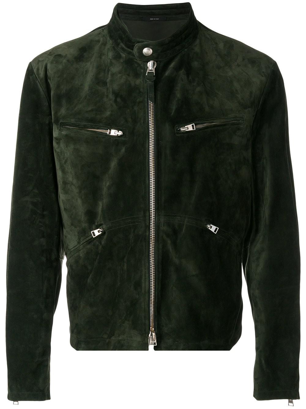 Tom Ford Suede Zipped Jacket in Black for Men - Lyst