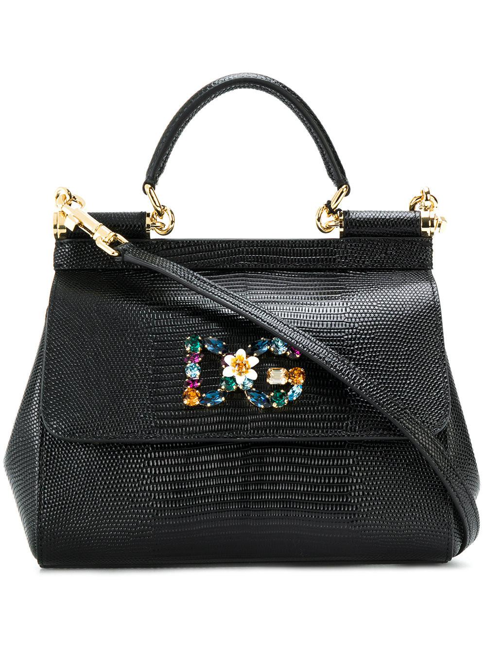 Dolce & Gabbana Small Sicily Top-handle Bag in Black | Lyst
