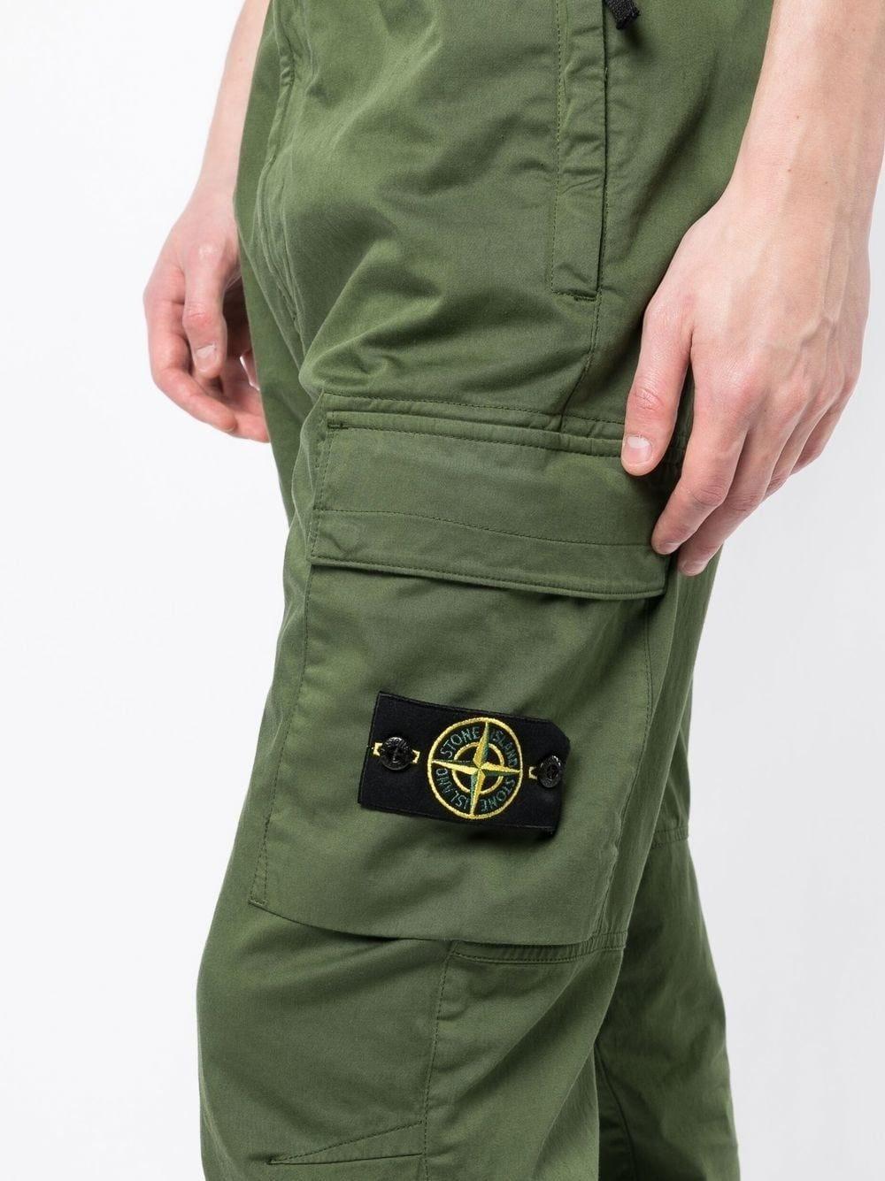 Stone Island Green Cargo Trousers for Men | Lyst