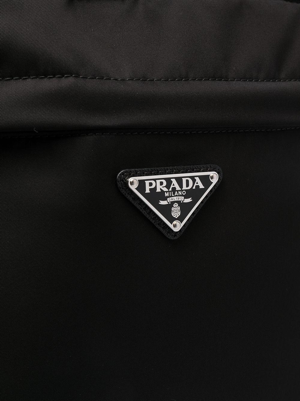 nylon and saffiano leather backpack