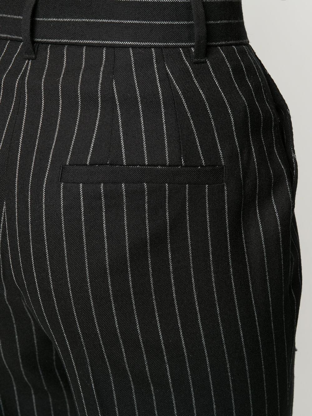 Dolce & Gabbana Velvet Pinstripe Woolen Pants in Black - Lyst