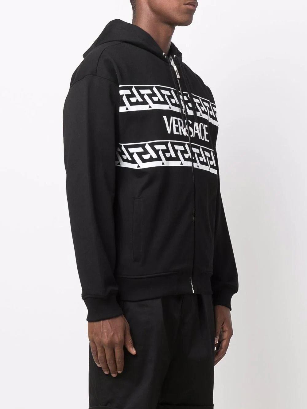 Versace Logo Cotton Sweatshirt in White (Black) for Men - Save 36% - Lyst