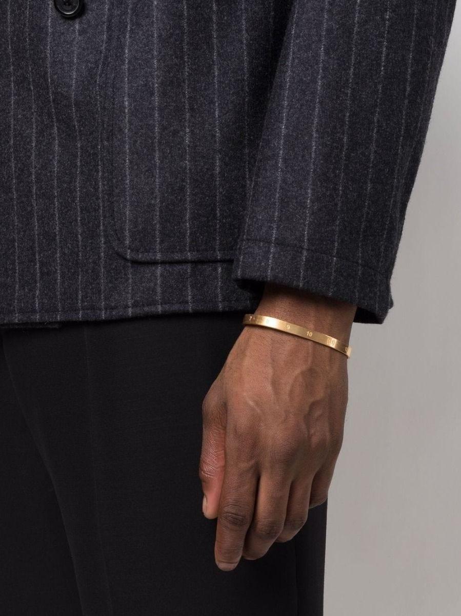 Maison Margiela Numbers Engraved Gold Cuff Bracelet in Metallic for Men |  Lyst