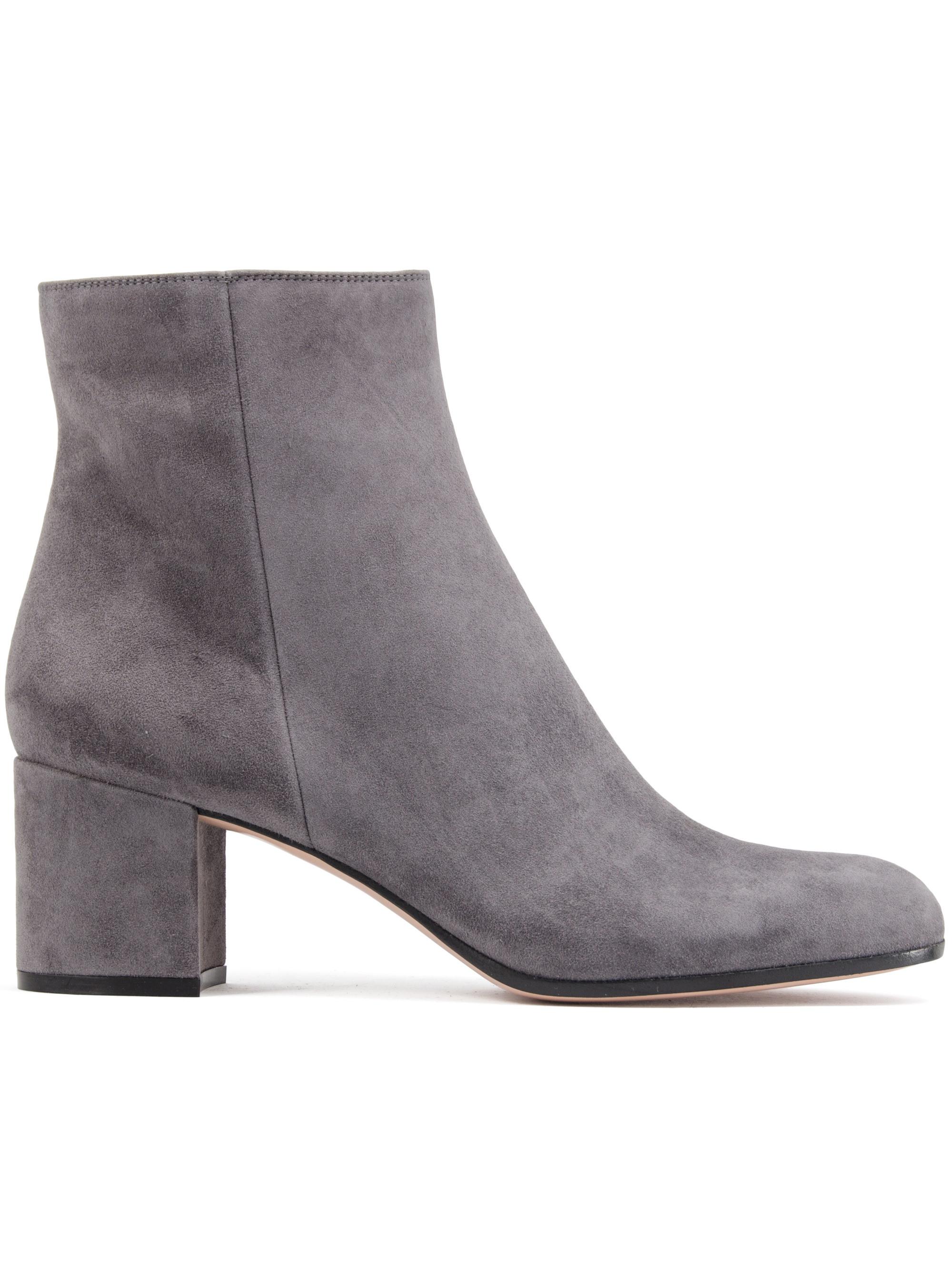 Gianvito Rossi Margaux Suede Ankle Boots in Grey - Lyst