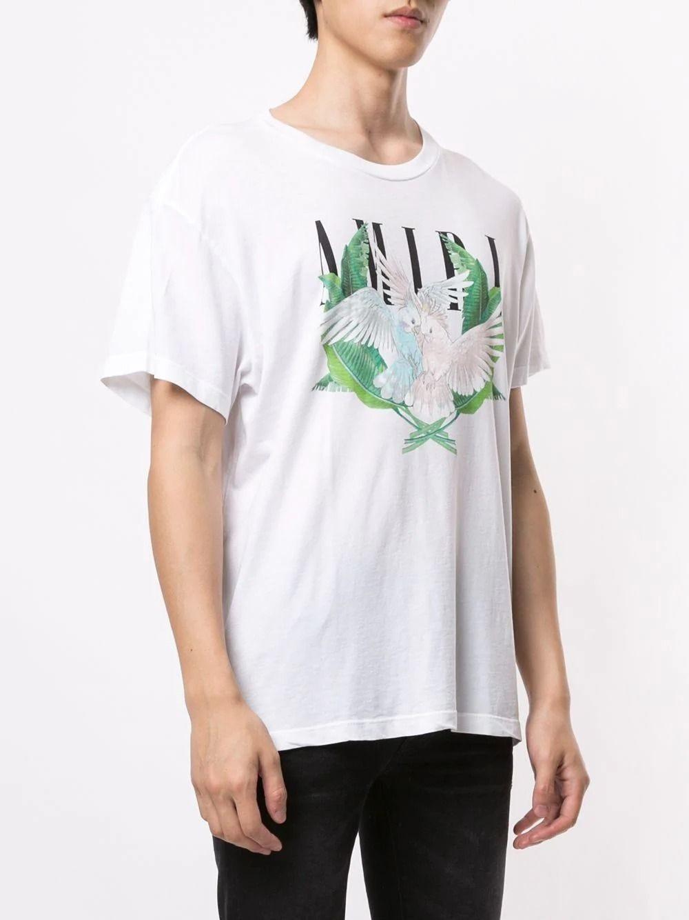 T-shirt Lovebirds in cotone con logo da Uomo di Amiri in Bianco | Lyst