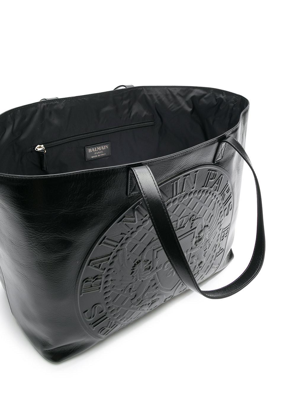 balmain embossed tote