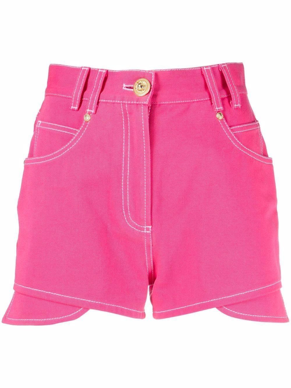 Balmain High-waisted Denim Shorts in 