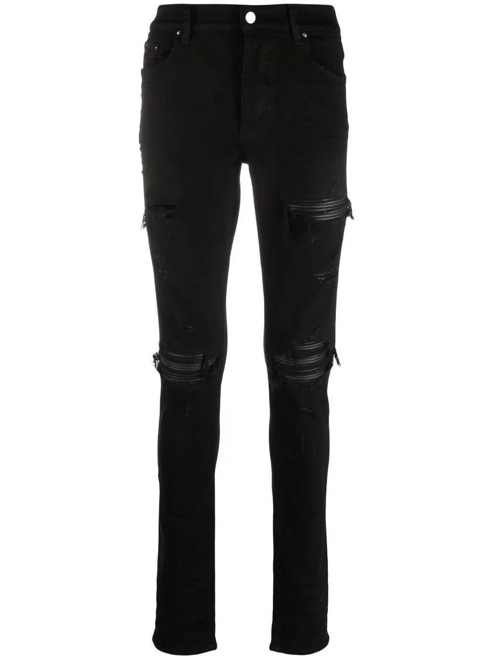 Amiri Black Mx1 Skinny Jeans With Rips | Lyst