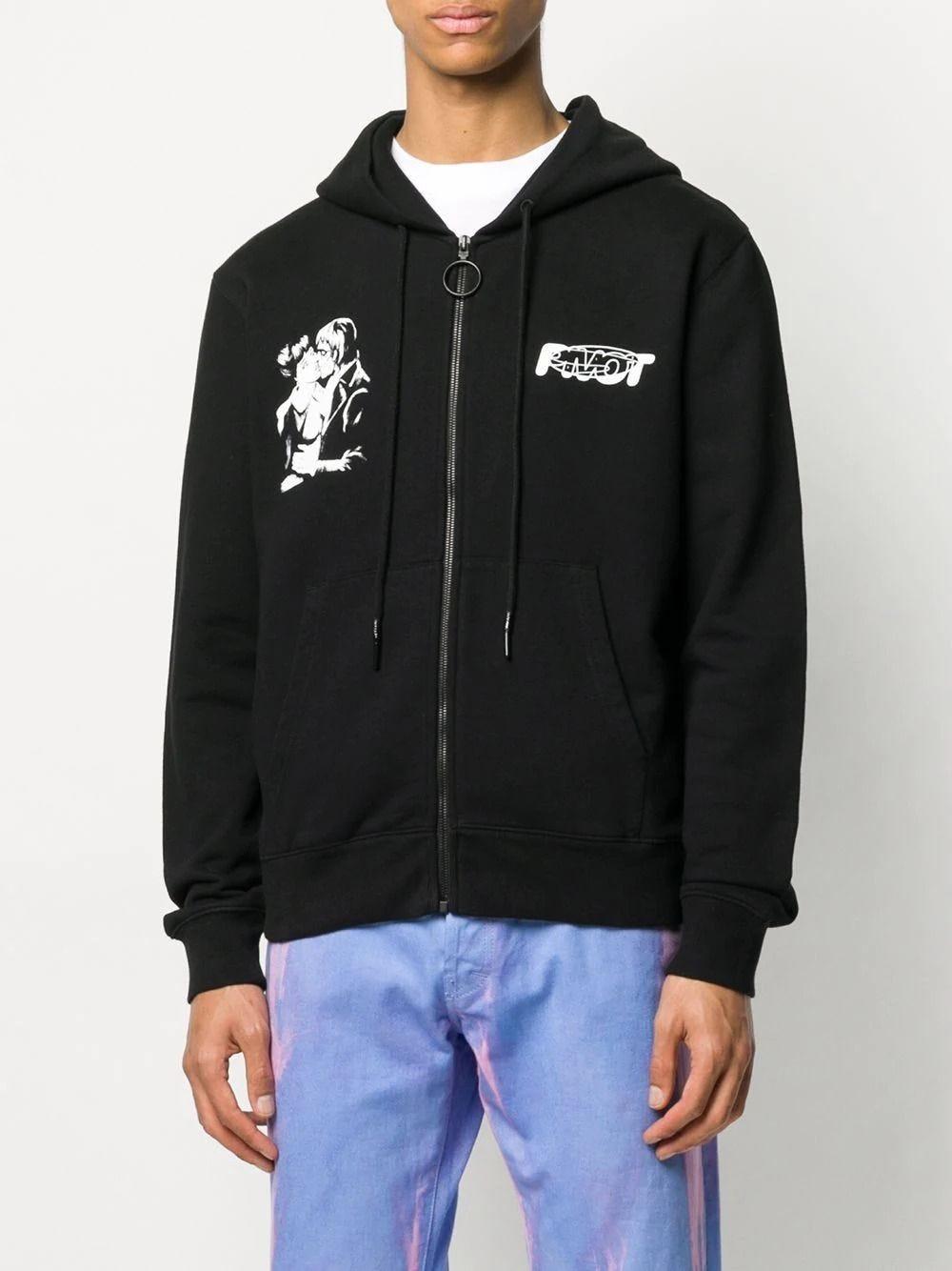 Off-White c/o Virgil Abloh Slim Kiss 21 Zipped Hoodie in Black for Men -  Save 35% | Lyst