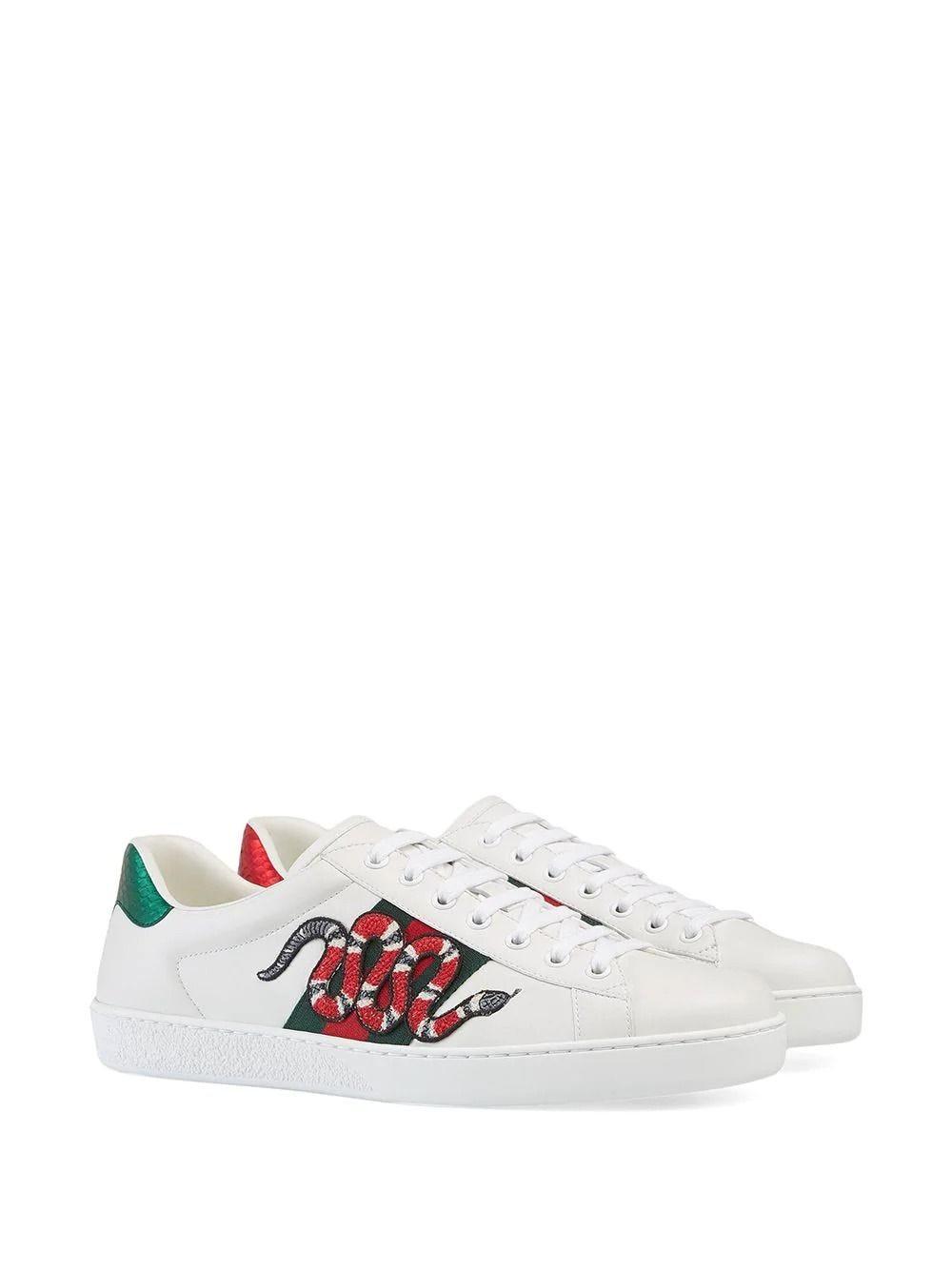 Gucci Snake Ace Embroidered Leather 