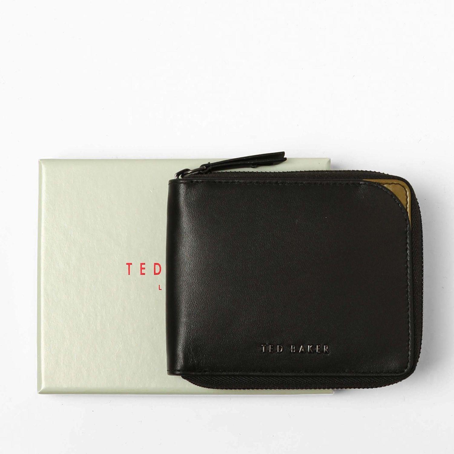 Ted Baker Finniecorner Detail Zip Around Wallet in Black for Men Lyst UK