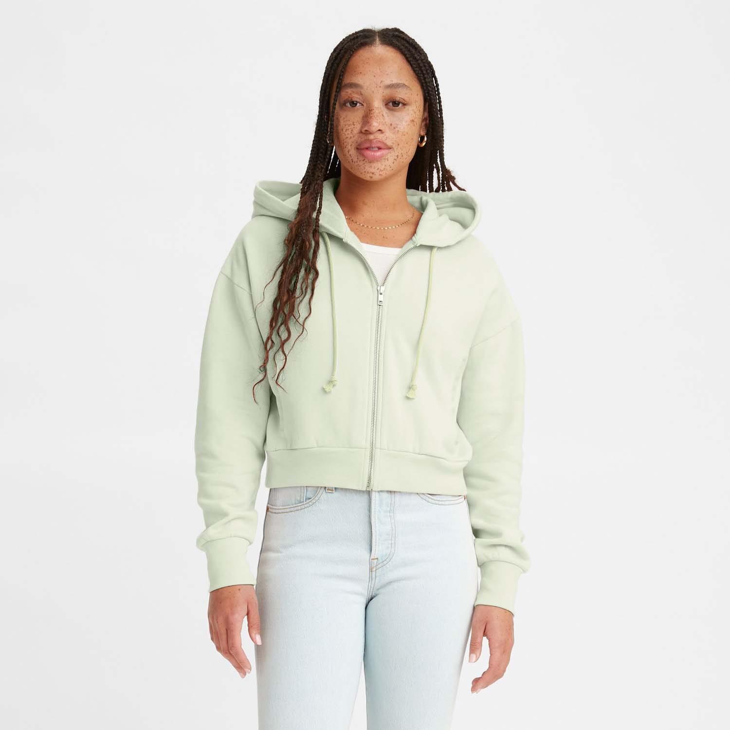 Levi s Zip Up Hoodie in Green Lyst UK
