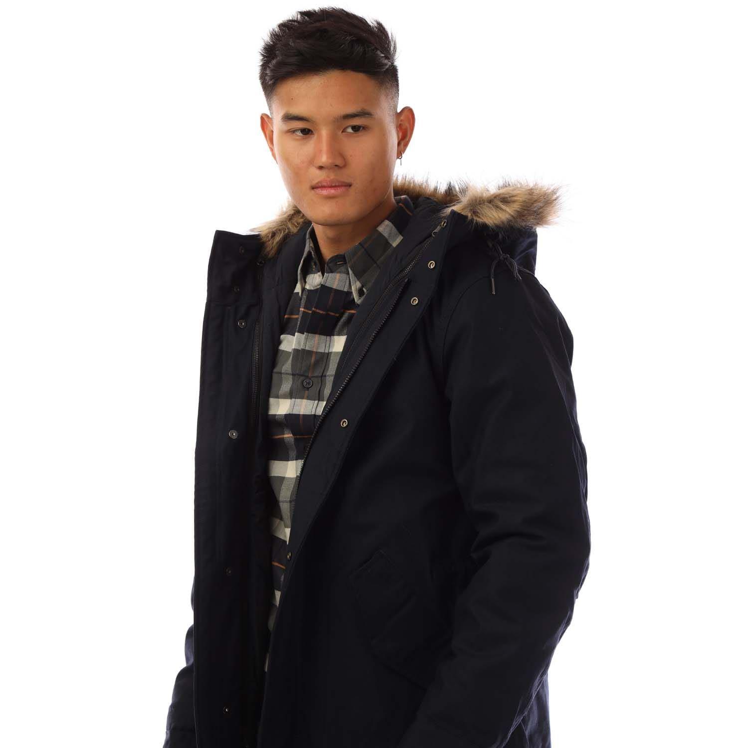 Fred Perry Zip-In Liner Parka Jacket in Black for Men | Lyst UK
