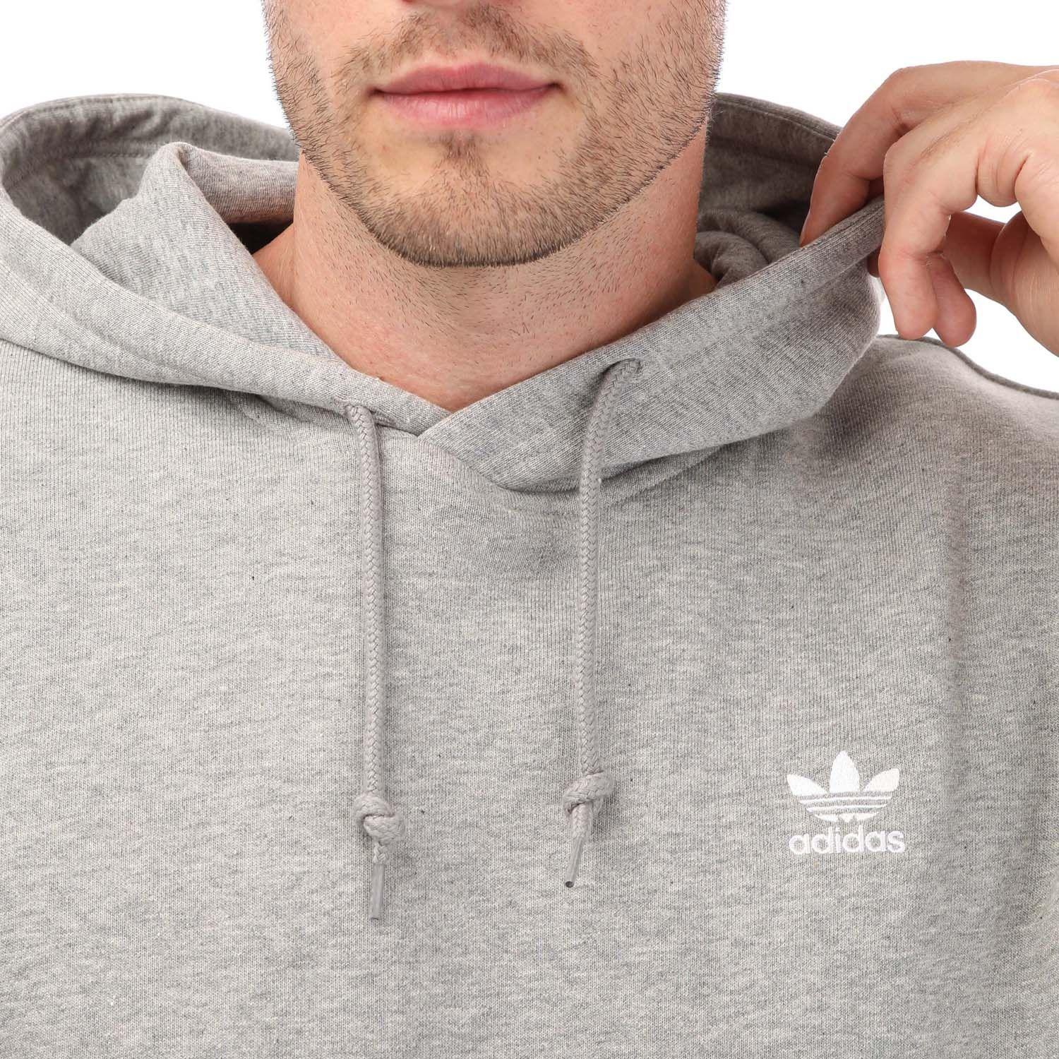 adidas originals trefoil hoodie grey