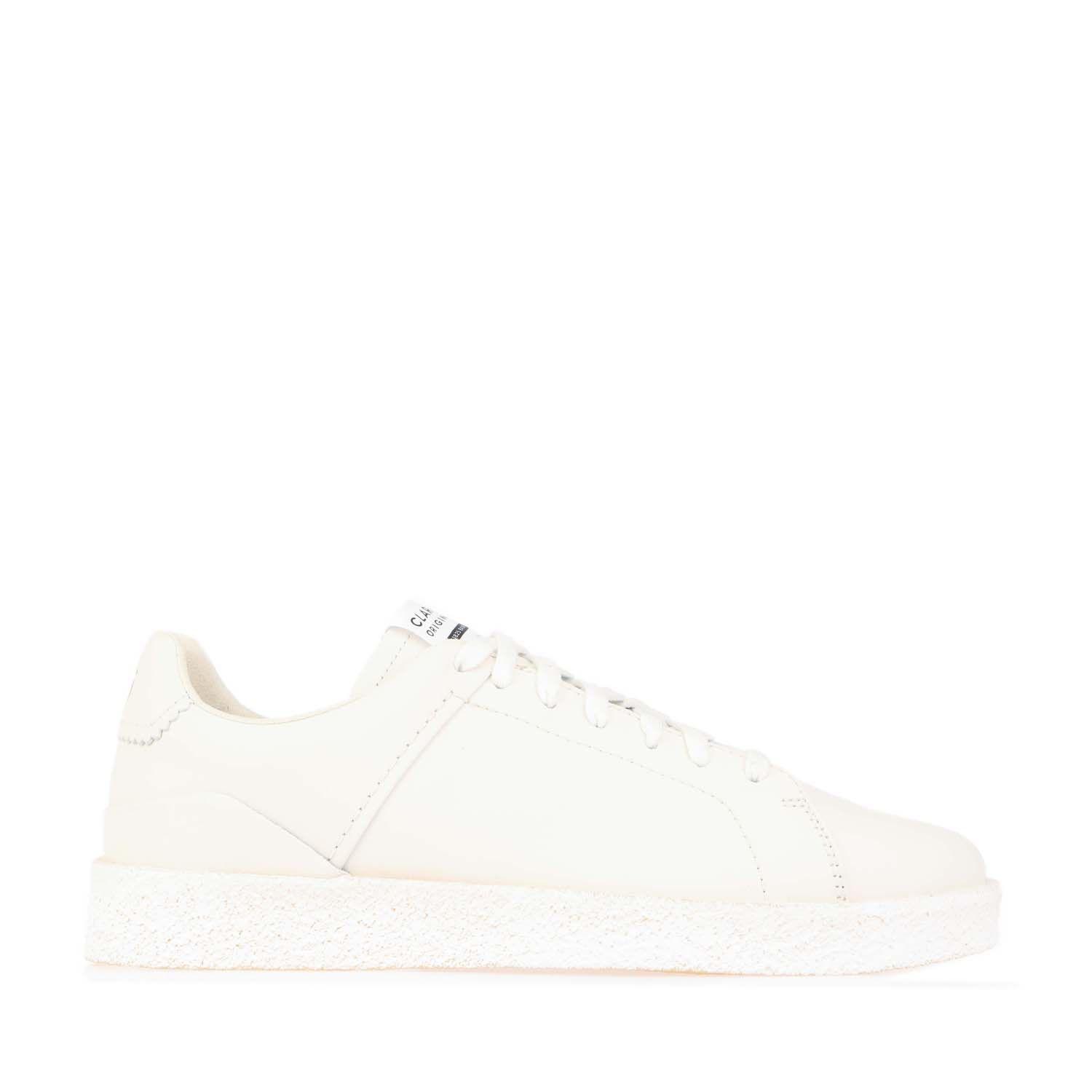 Clarks Tormatch Leather Trainer in White for Men | Lyst UK