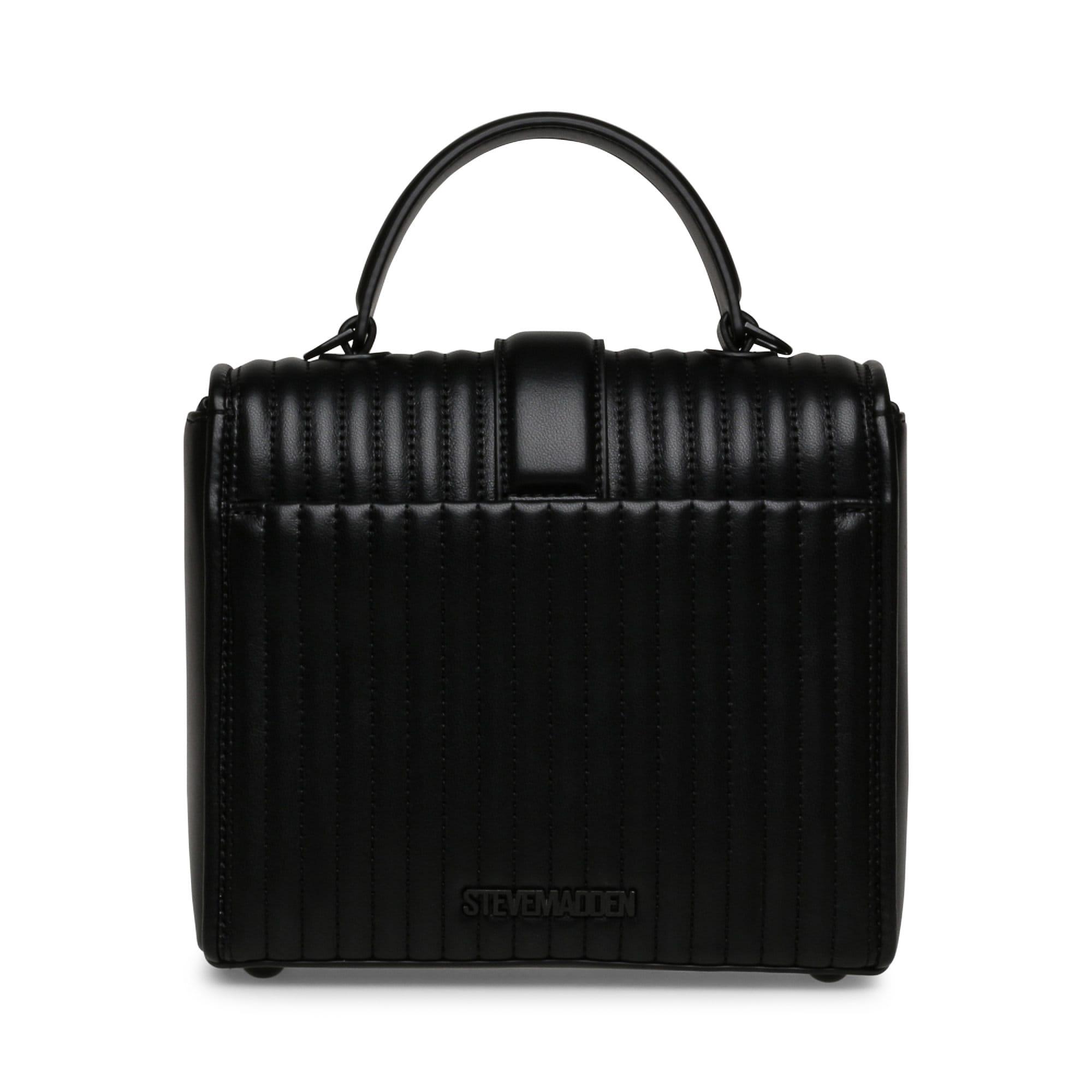 Steve Madden LISAA Small Bucket Bag - Navy Mini Bag With Removable Pouch & Adjustable Shape