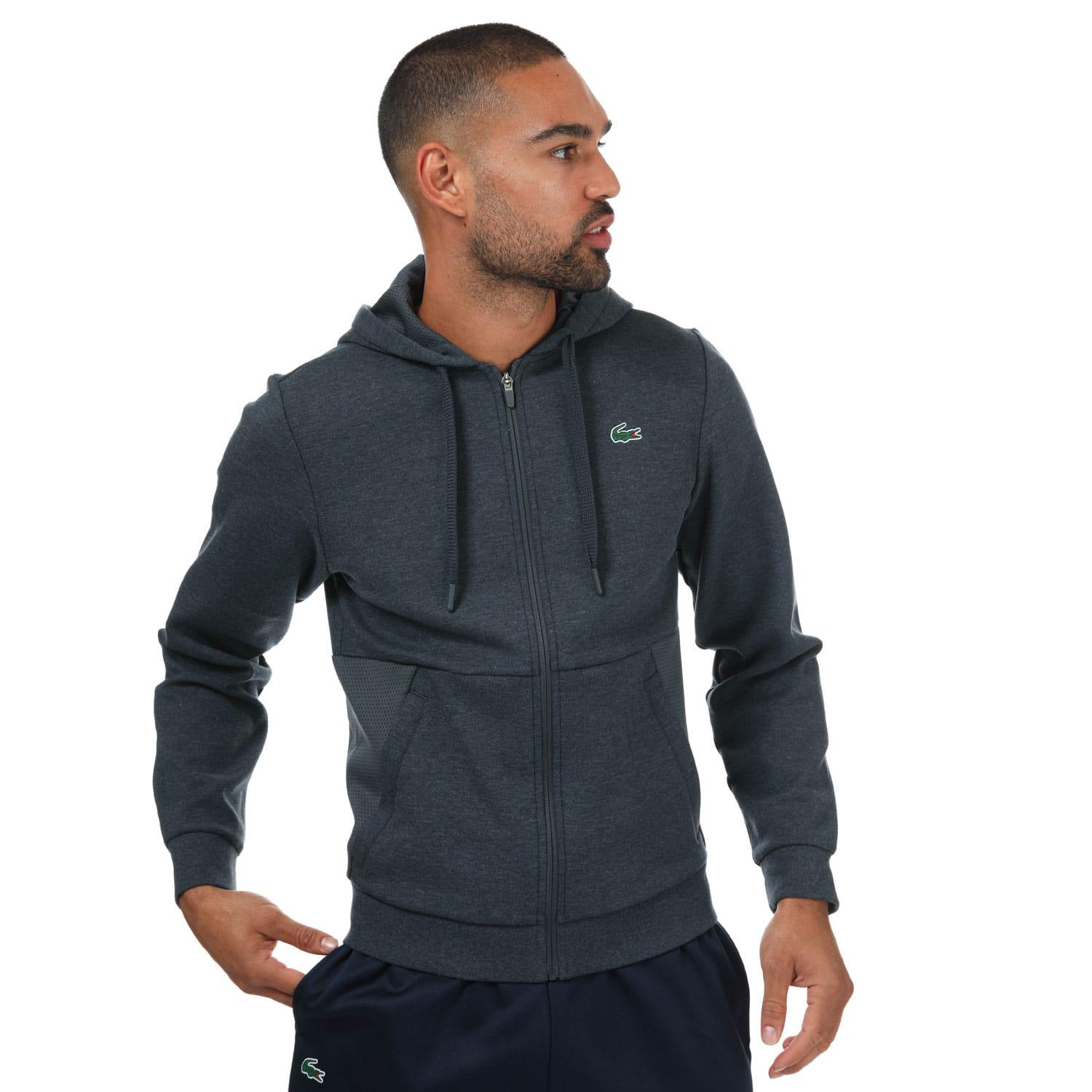 Lacoste Sport Mesh Panels Hoody in Blue for Men Lyst UK
