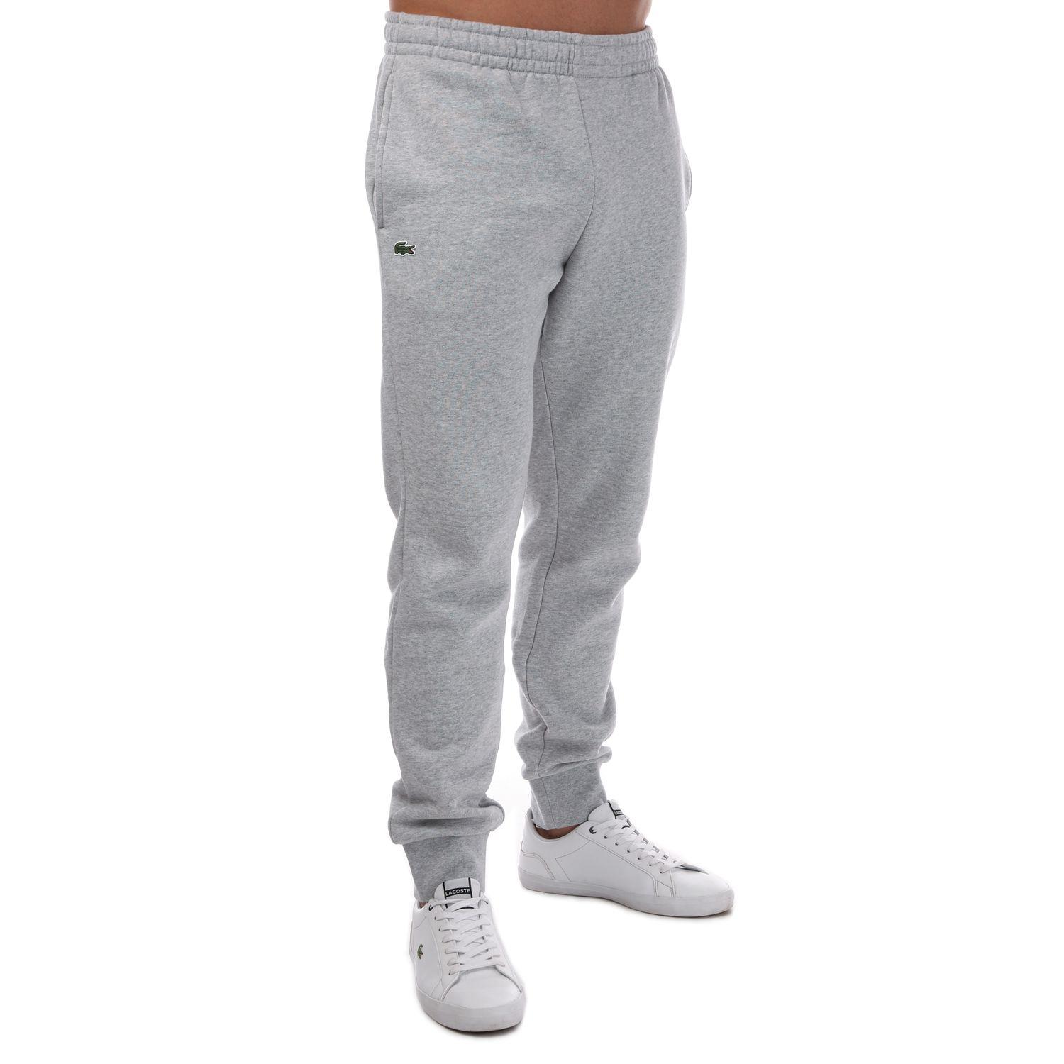 Lacoste Cotton Fleece Tracksuit Bottoms in Grey for Men | Lyst UK