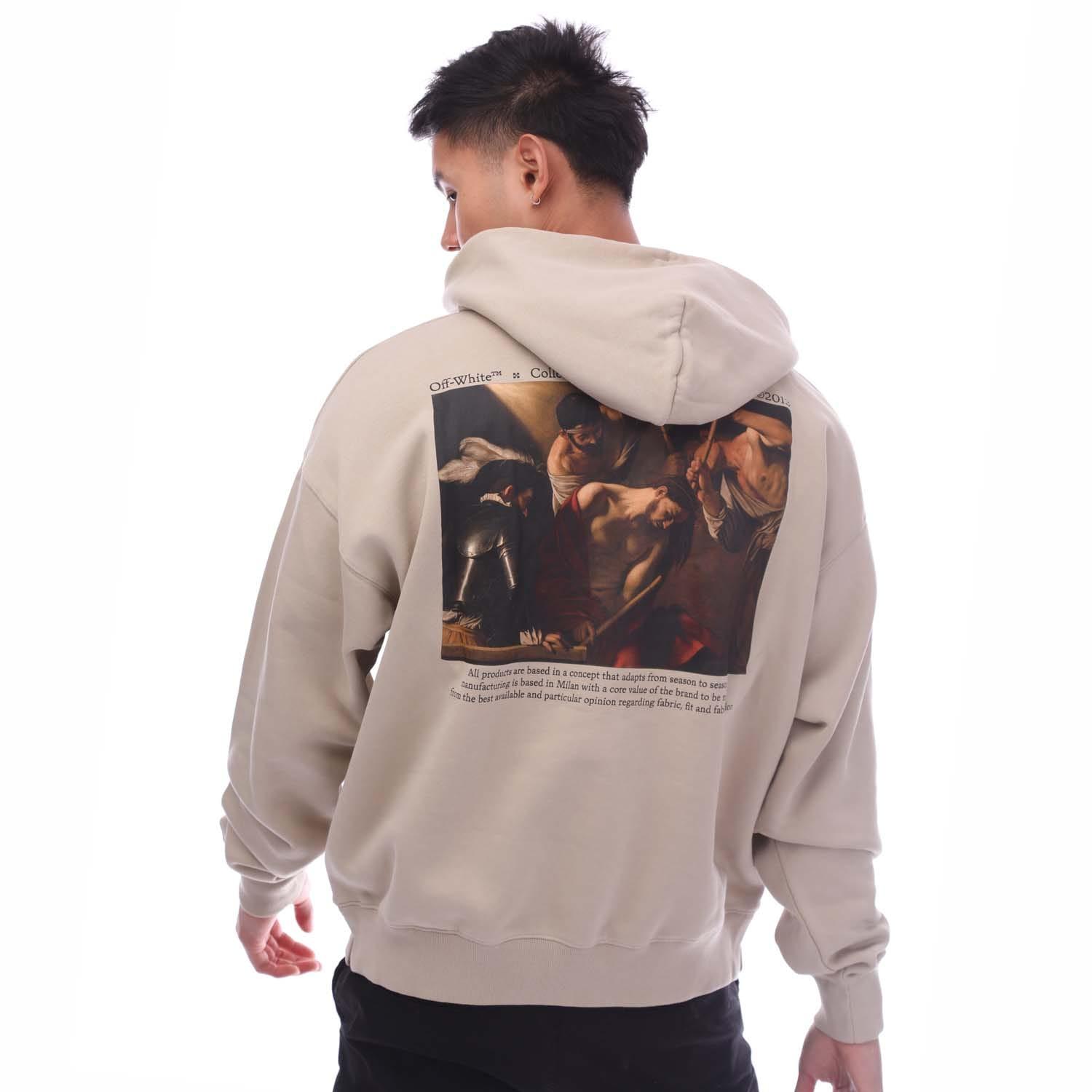 Off White c o Virgil Abloh Off Caravaggio Crowning Zip Skate Hoodie in Natural for Men Lyst UK