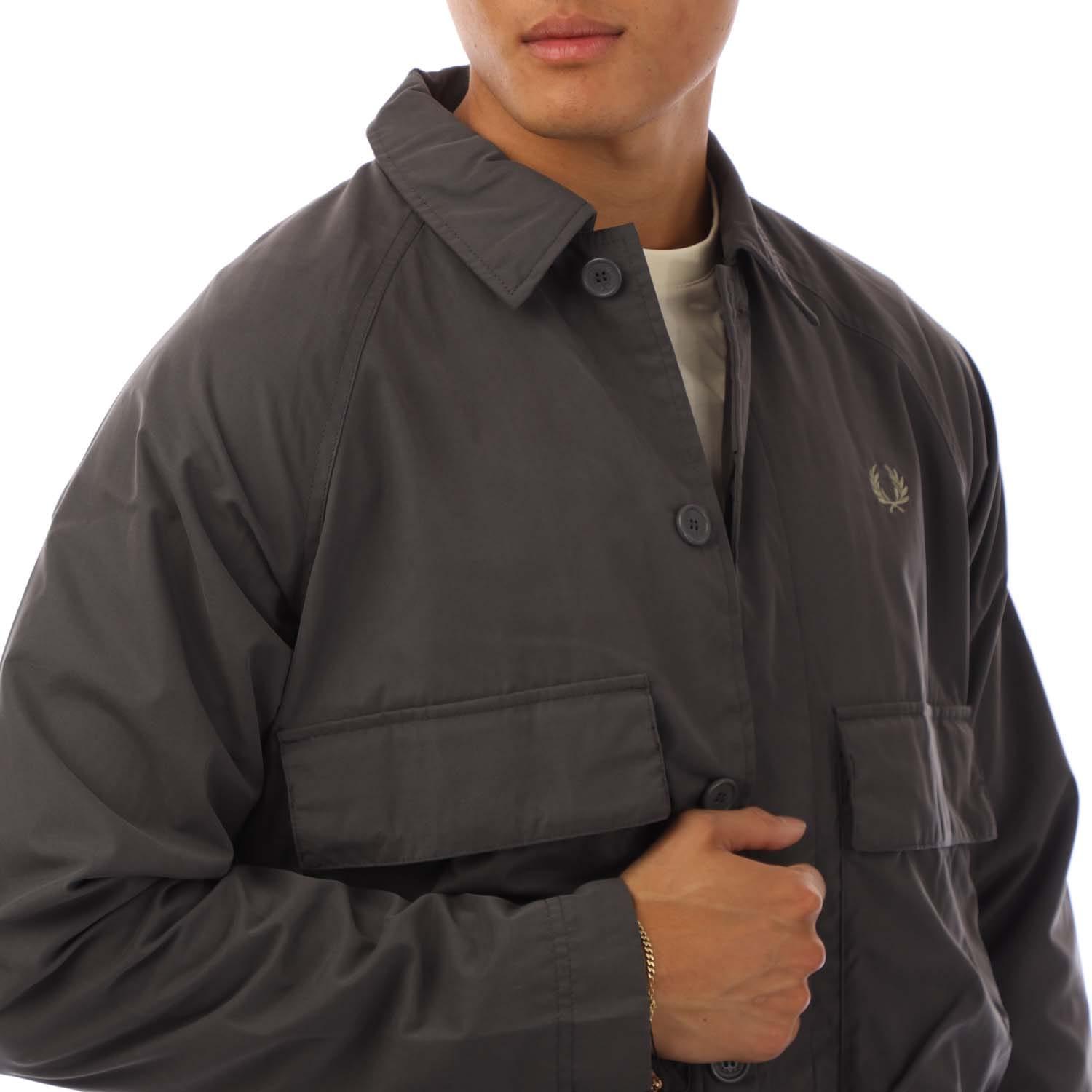 Fred Perry Utility Overshirt in Grey for Men | Lyst UK