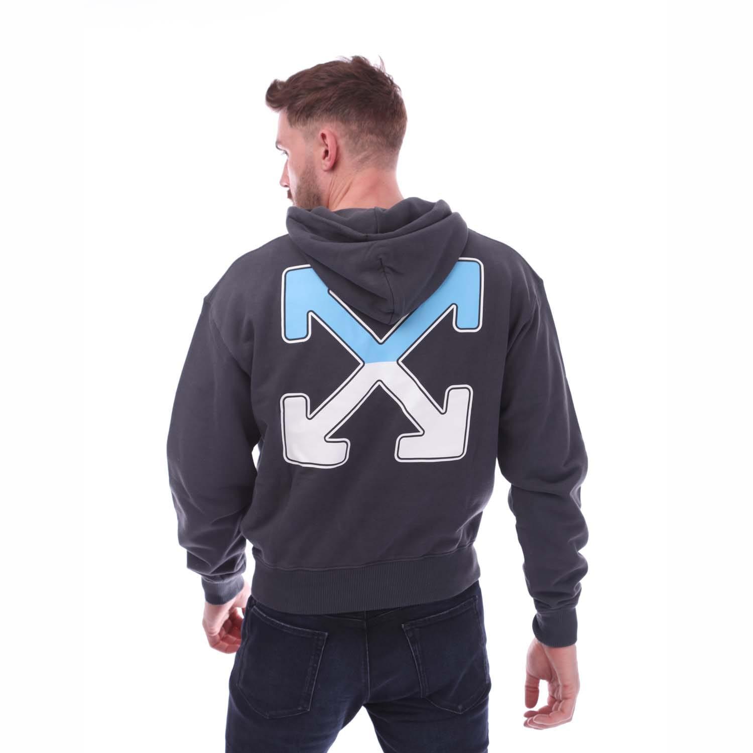 Off White c o Virgil Abloh Off Off Between Arrow Over Hoodie in Blue for Men Lyst UK