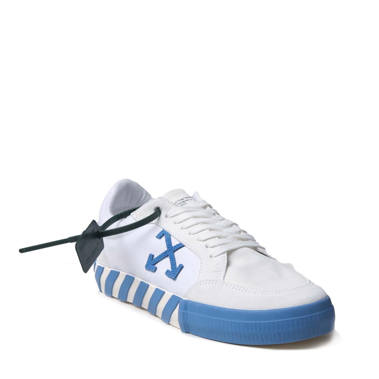 Off-White c/o Virgil Abloh Low Vulcanized Suede/Canvas Trainers in