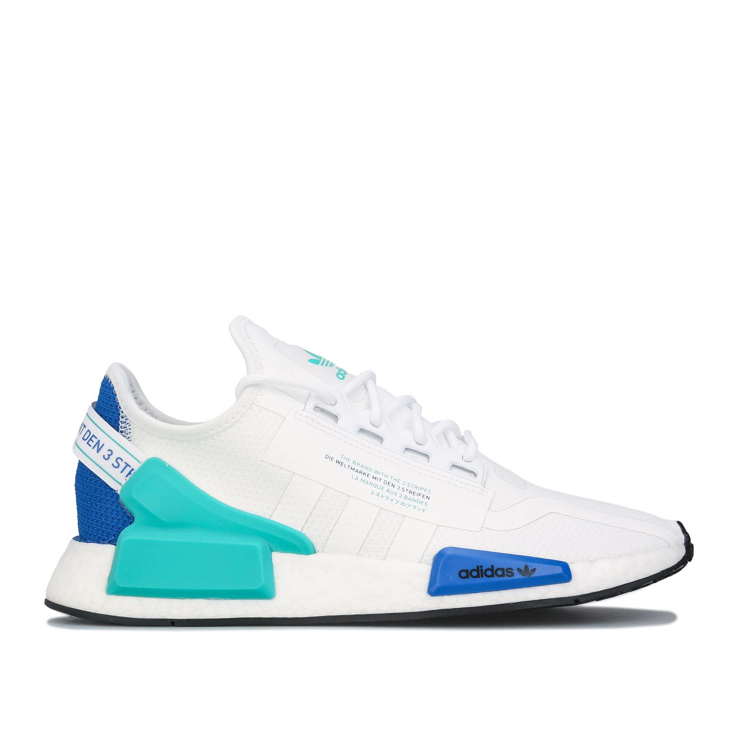 adidas Originals Lace Nmd R1 V2 Trainers in White for Men - Lyst