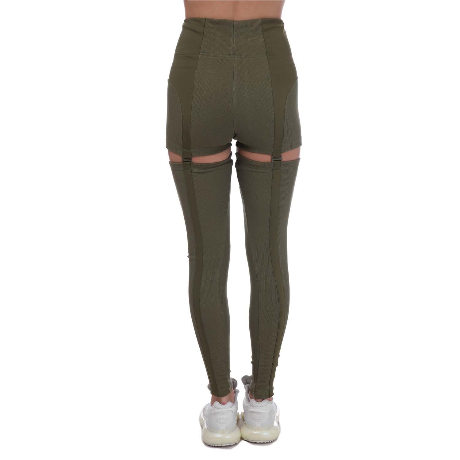 adidas Originals Always Original Rib Two-in-one Tights in Green