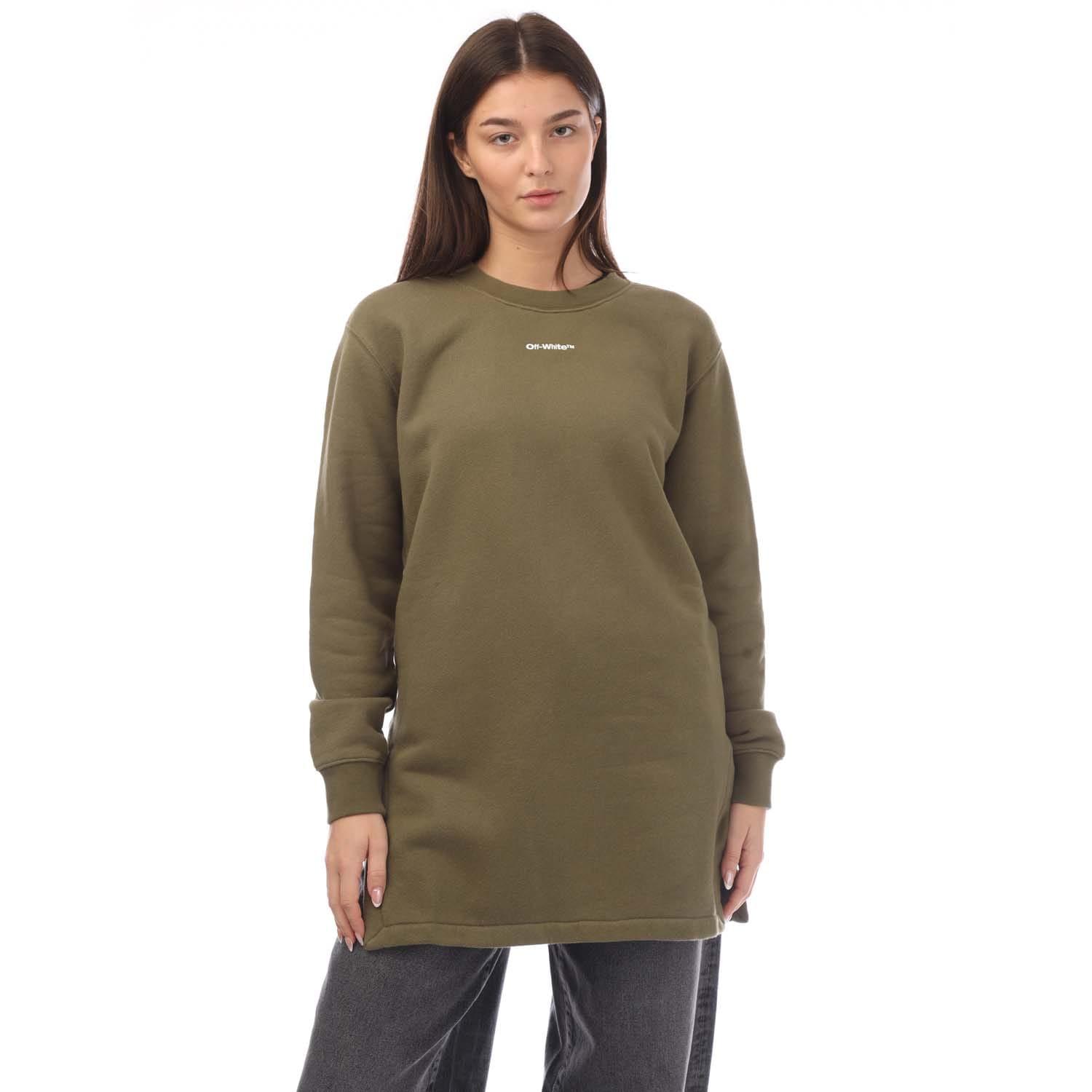Off White c o Virgil Abloh Flock Chine Flower Arrow Dress in Green Lyst UK