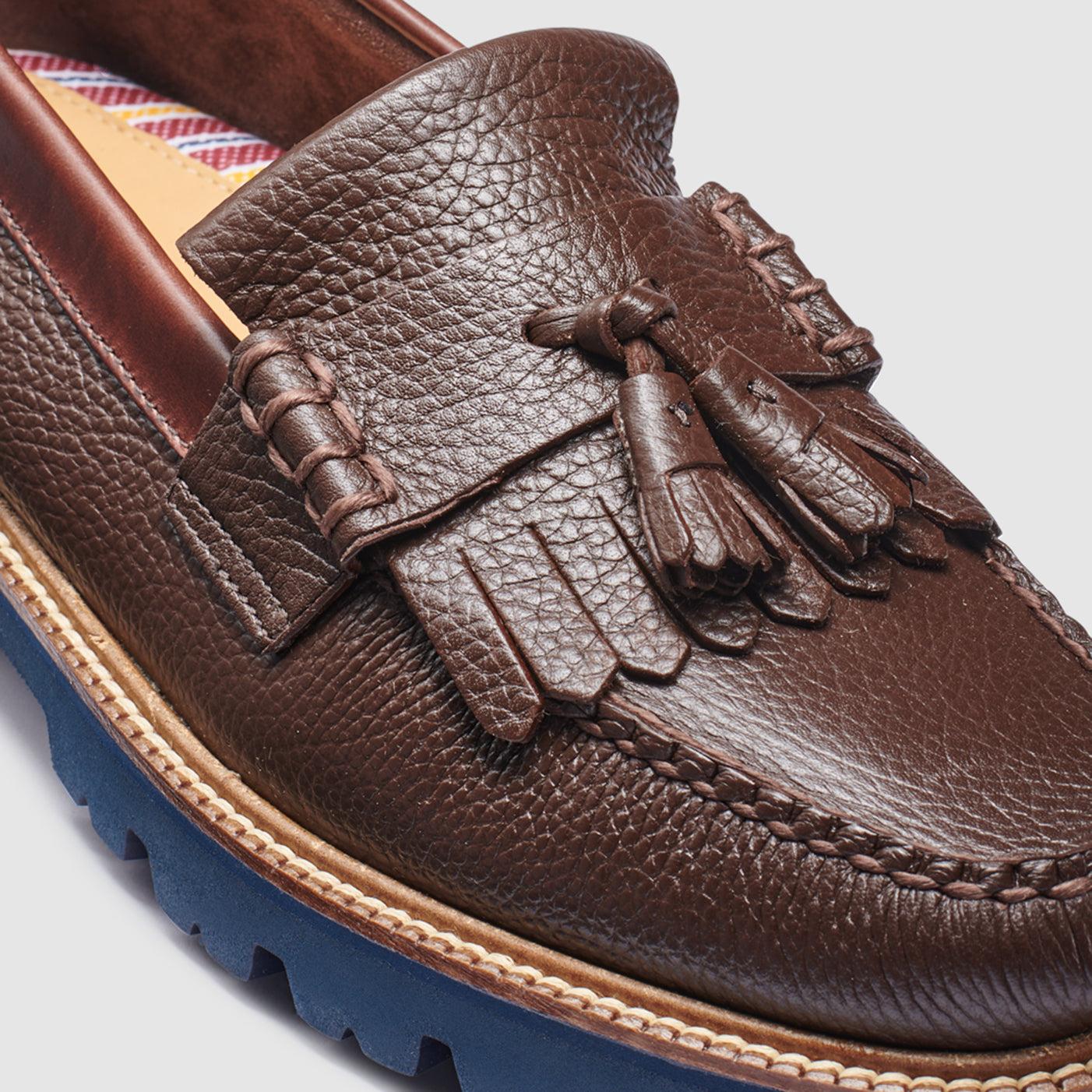 Bass Layton Kiltie Super Lug Weejuns Loafers in Blue