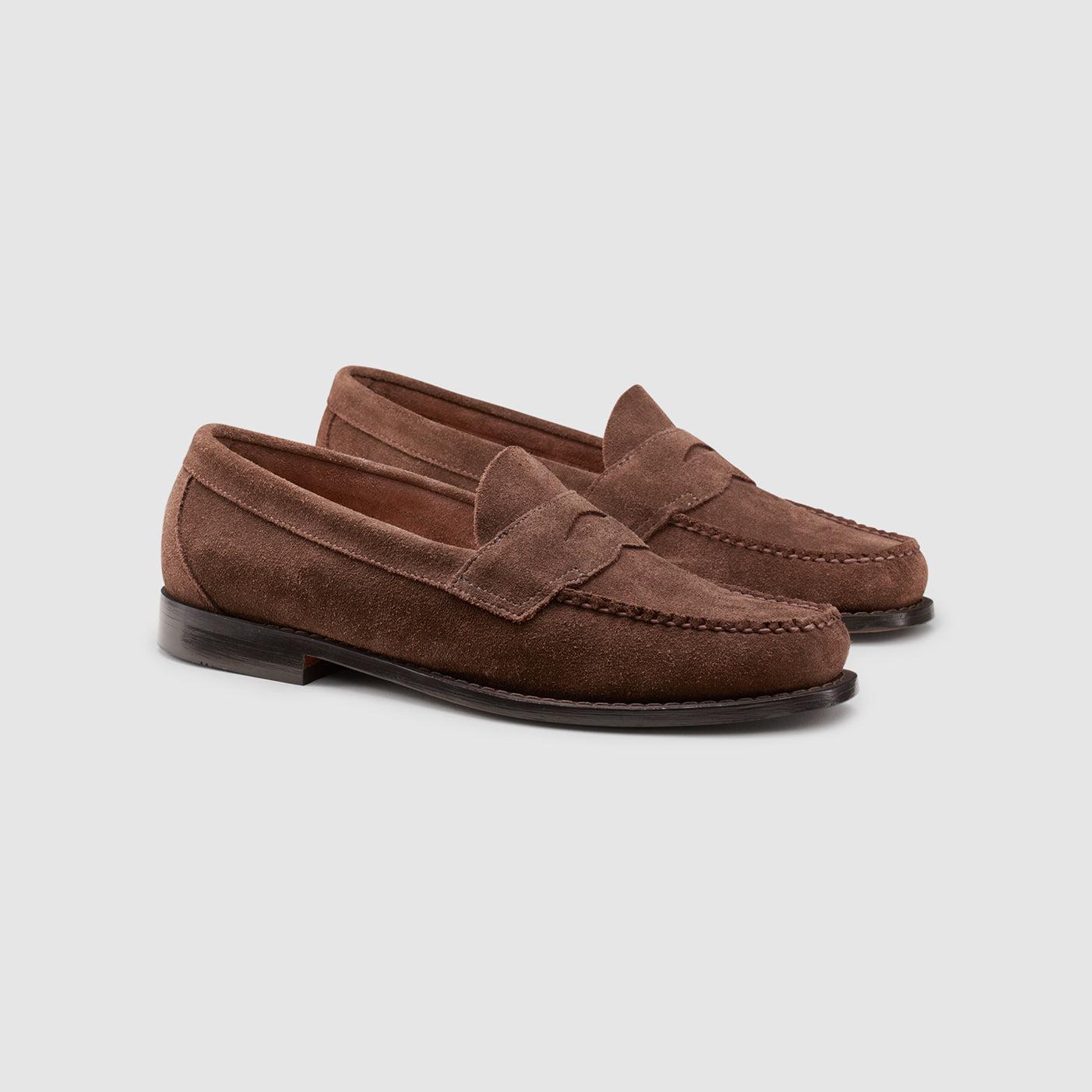 G.H.‎ Bass & Co. Dark Brown Suede Loafers with Red accents Men main image 3