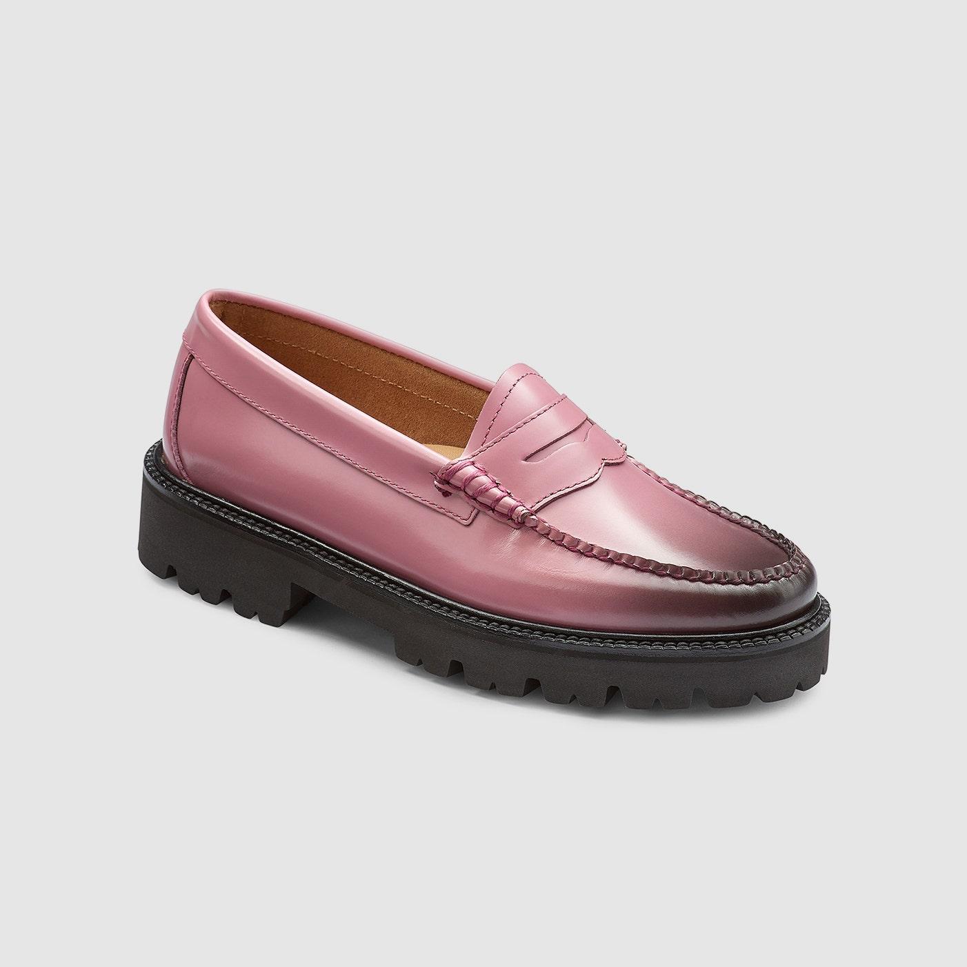 G.H. Bass & Co. Men\'s Pink Leather Loafers Pink Patent Leather Ladies Penny Loafers Bass Shoes main image 2
