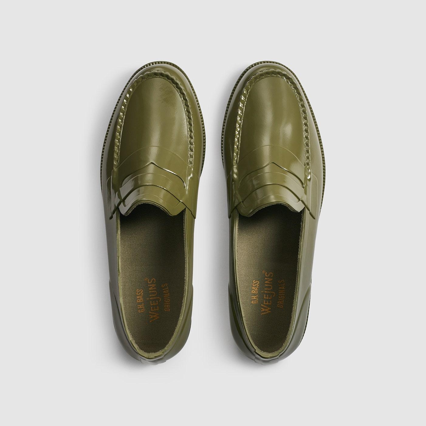 G.H. Bass & Co. Whitney Rubber Rain Weejuns Shoes in Green | Lyst
