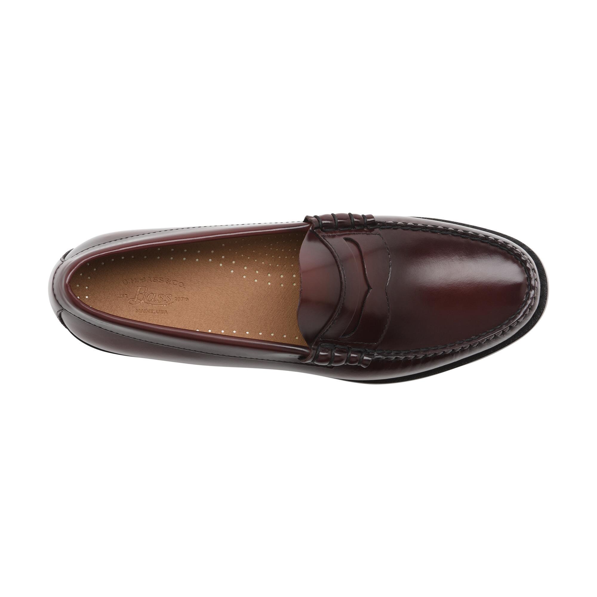 G.H.BASS Leather Bradford Penny Loafer in Burgundy (Purple) for Men - Lyst