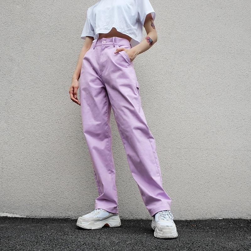 Ghoul RIP Cotton Lilac Carpenter Pants 