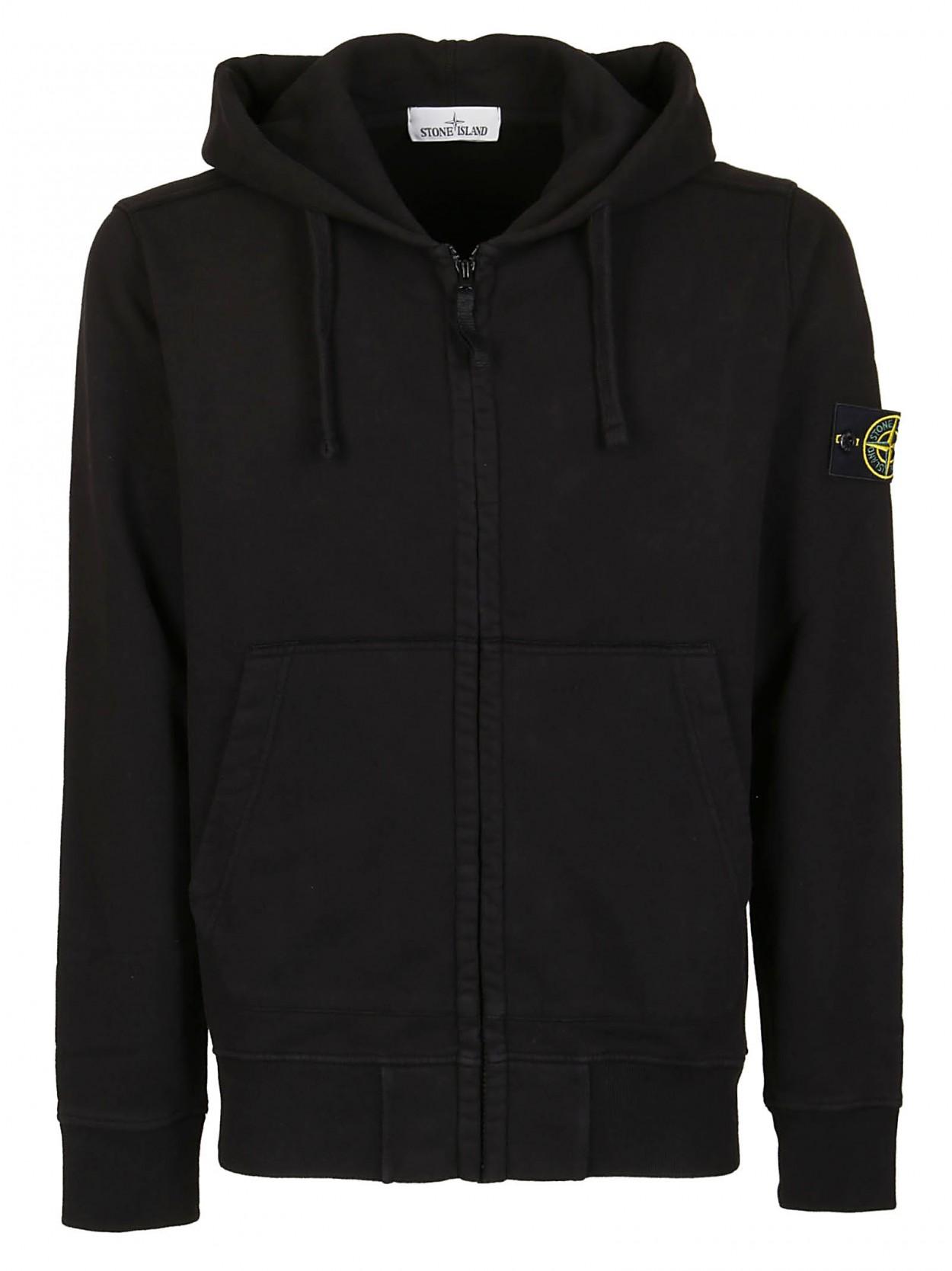 felpa nera stone island
