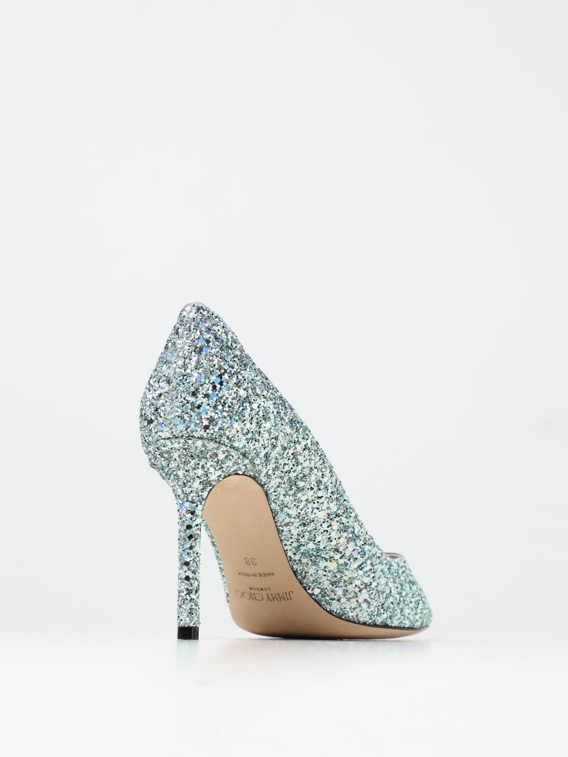 Jimmy Choo Romy Glitter Pumps in Green Lyst