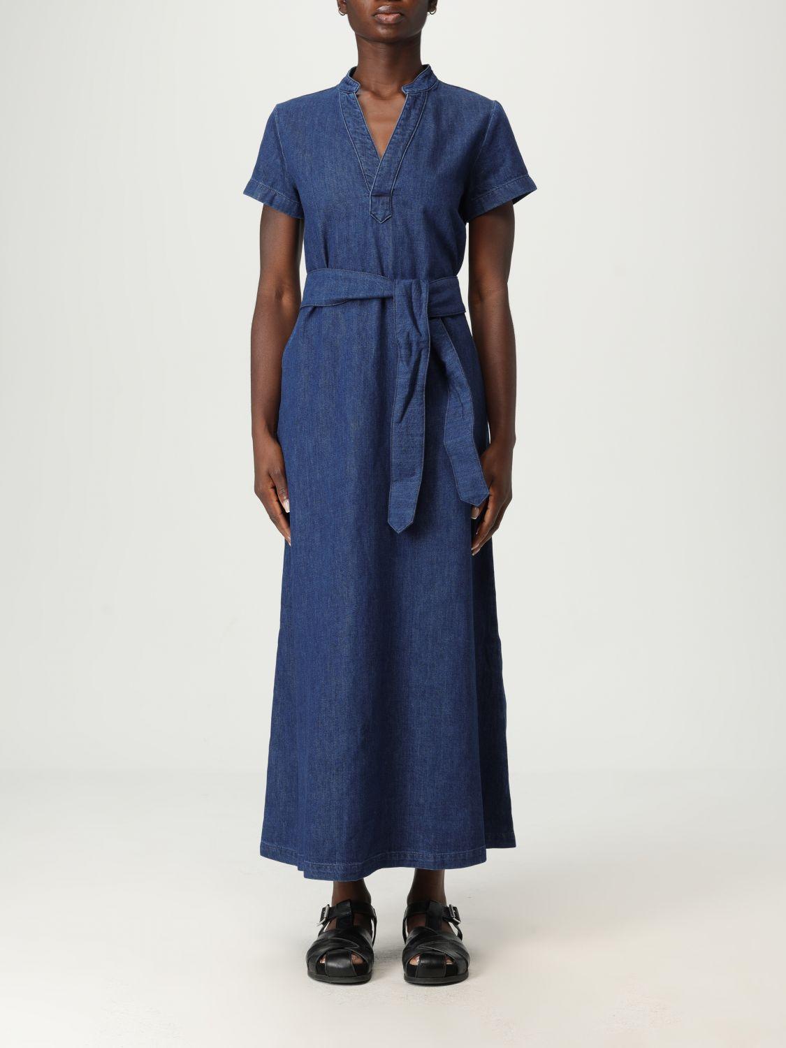 ワンピース A.P.C. Woman Dress Blue COHALF35040 IAI Annelie dress | 100% cotton | A.P.C. Ready-to-Wear