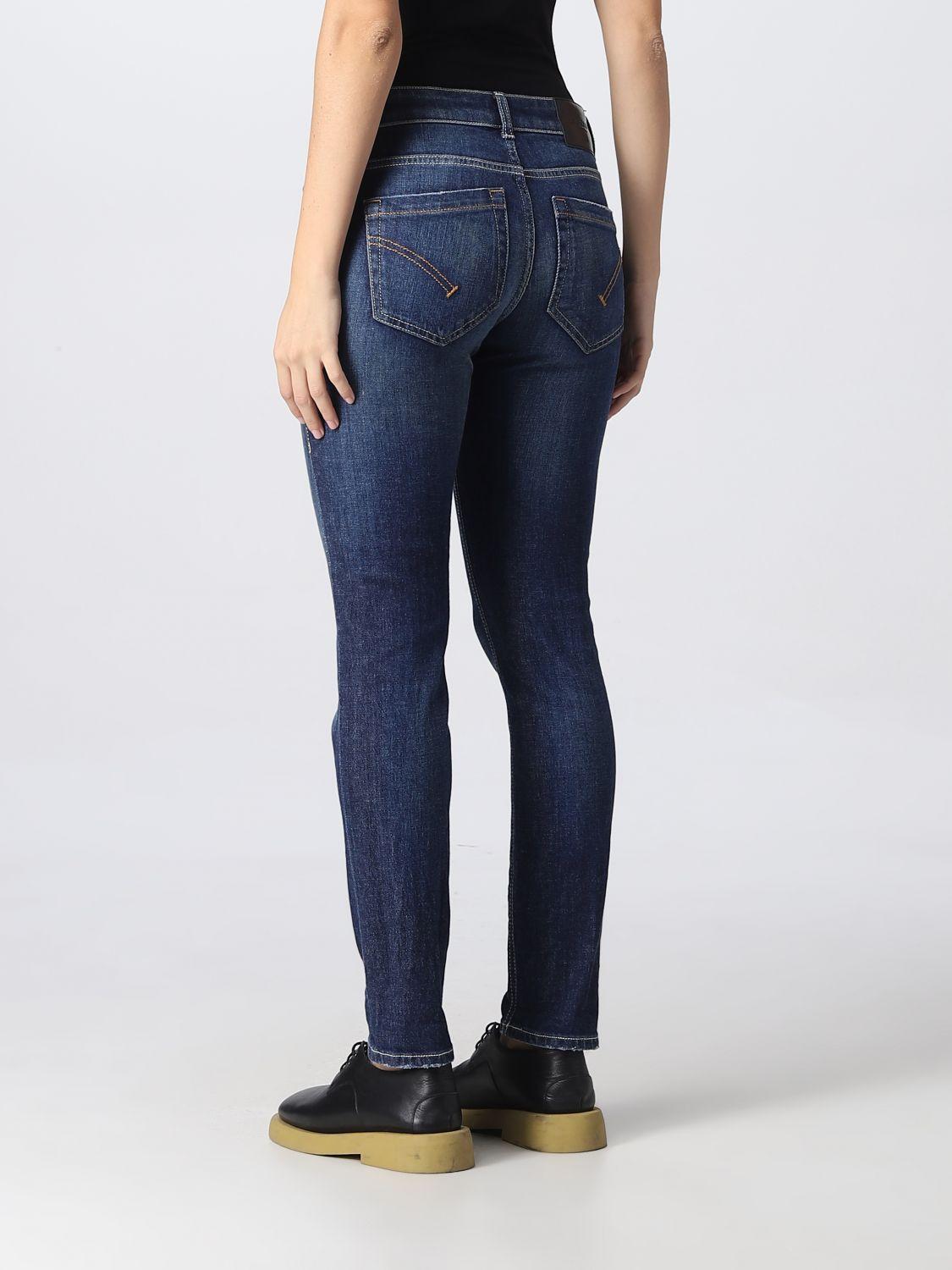 Pantalon en jean Jean Dondup en coloris Bleu Femme Vêtements Jeans Jeans skinny 