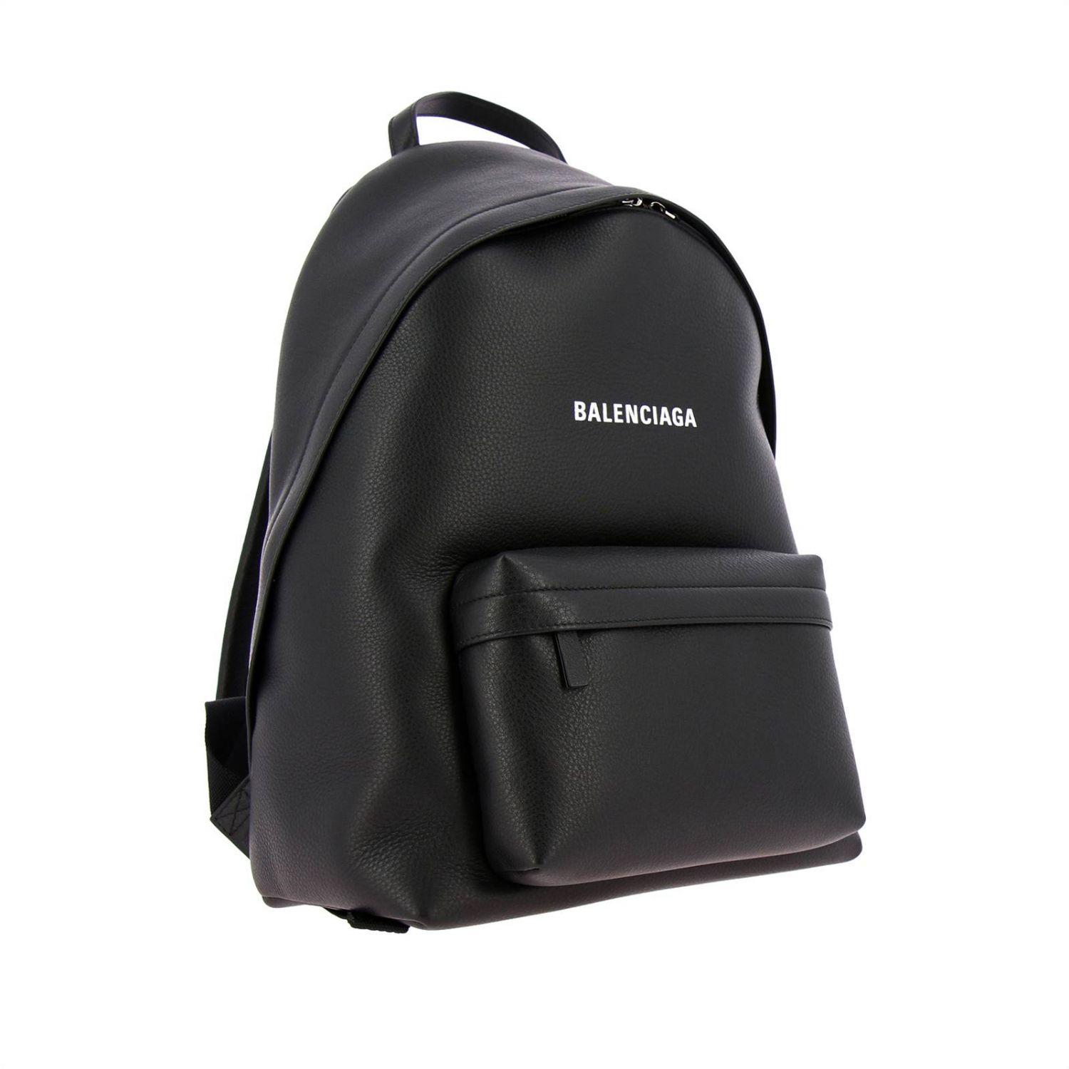 balenciaga black leather backpack