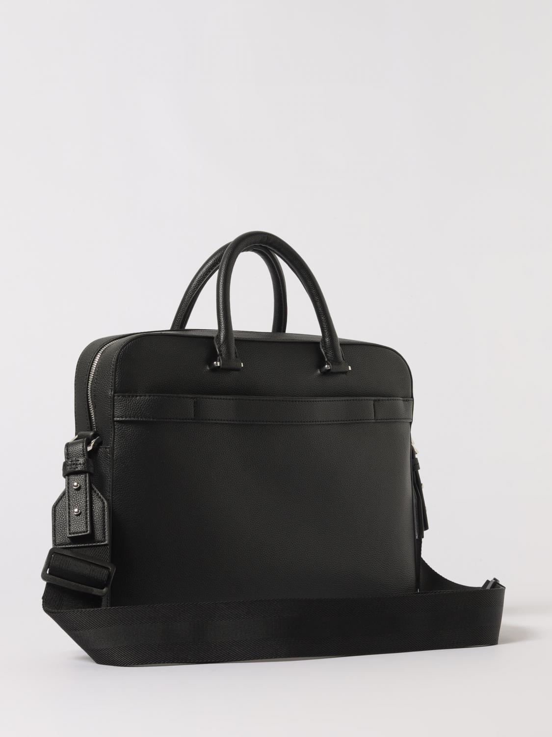 Serviette Cuir BOSS New Crosstown WI Document Case - Compartiment Ordinateur 15", Sangle Amovible, Support Chariot (noir)