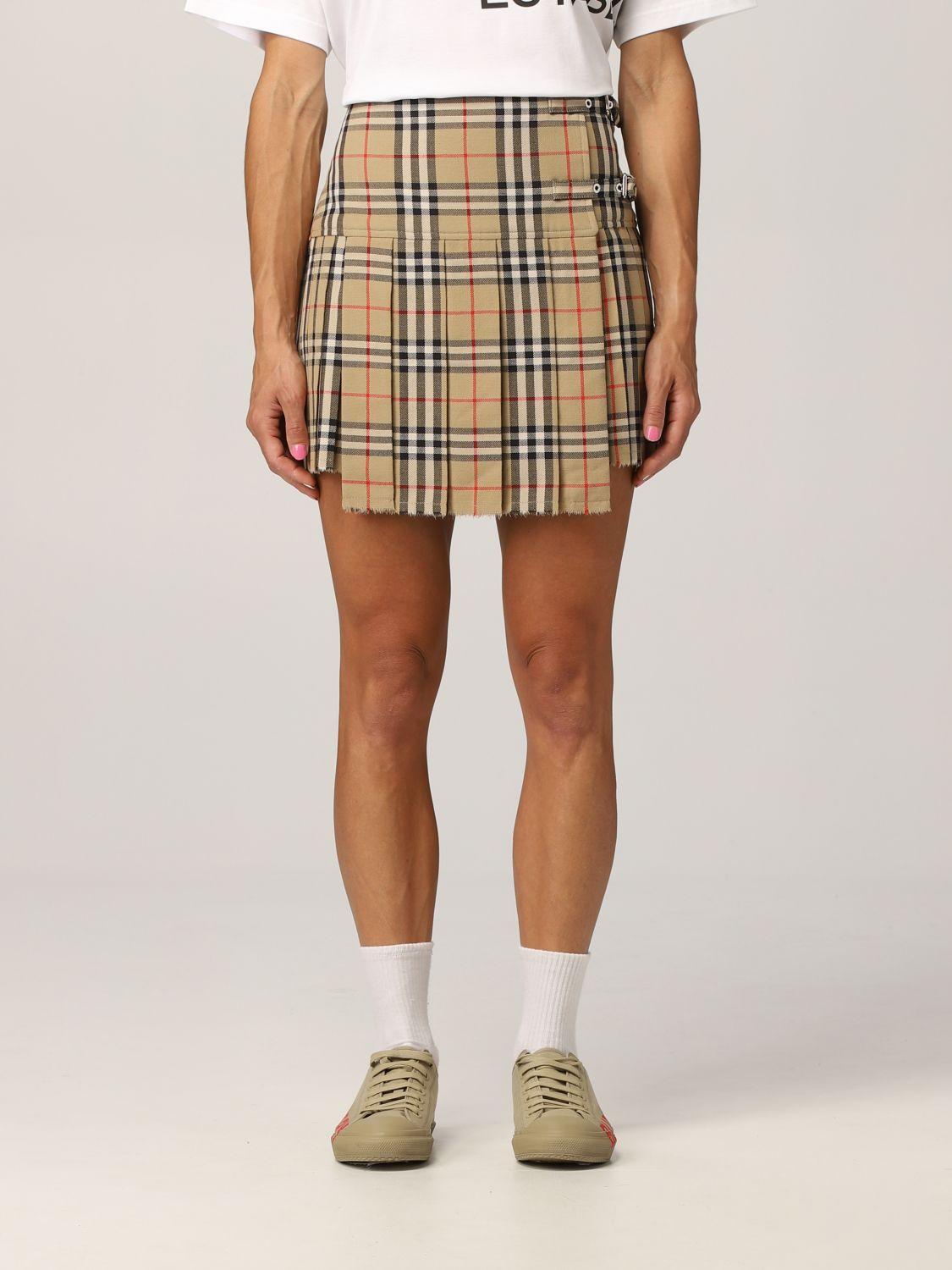 falda estampado burberry