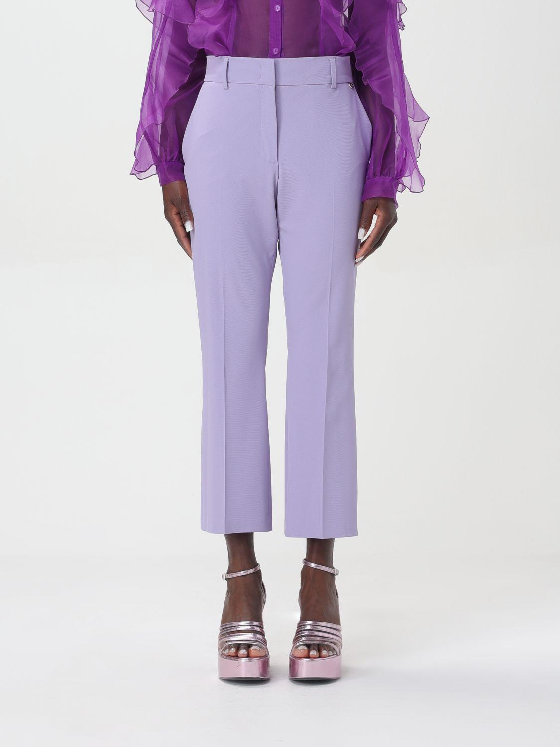 LIU JO straight-leg slip-on trousers - Purple