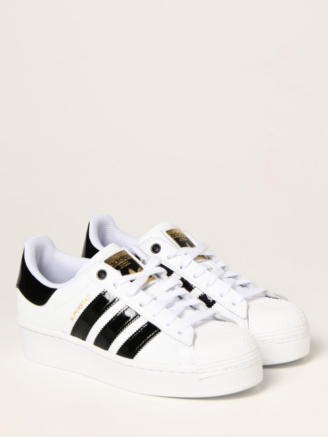 Superstar Bold W Sneakers In Leather قشار