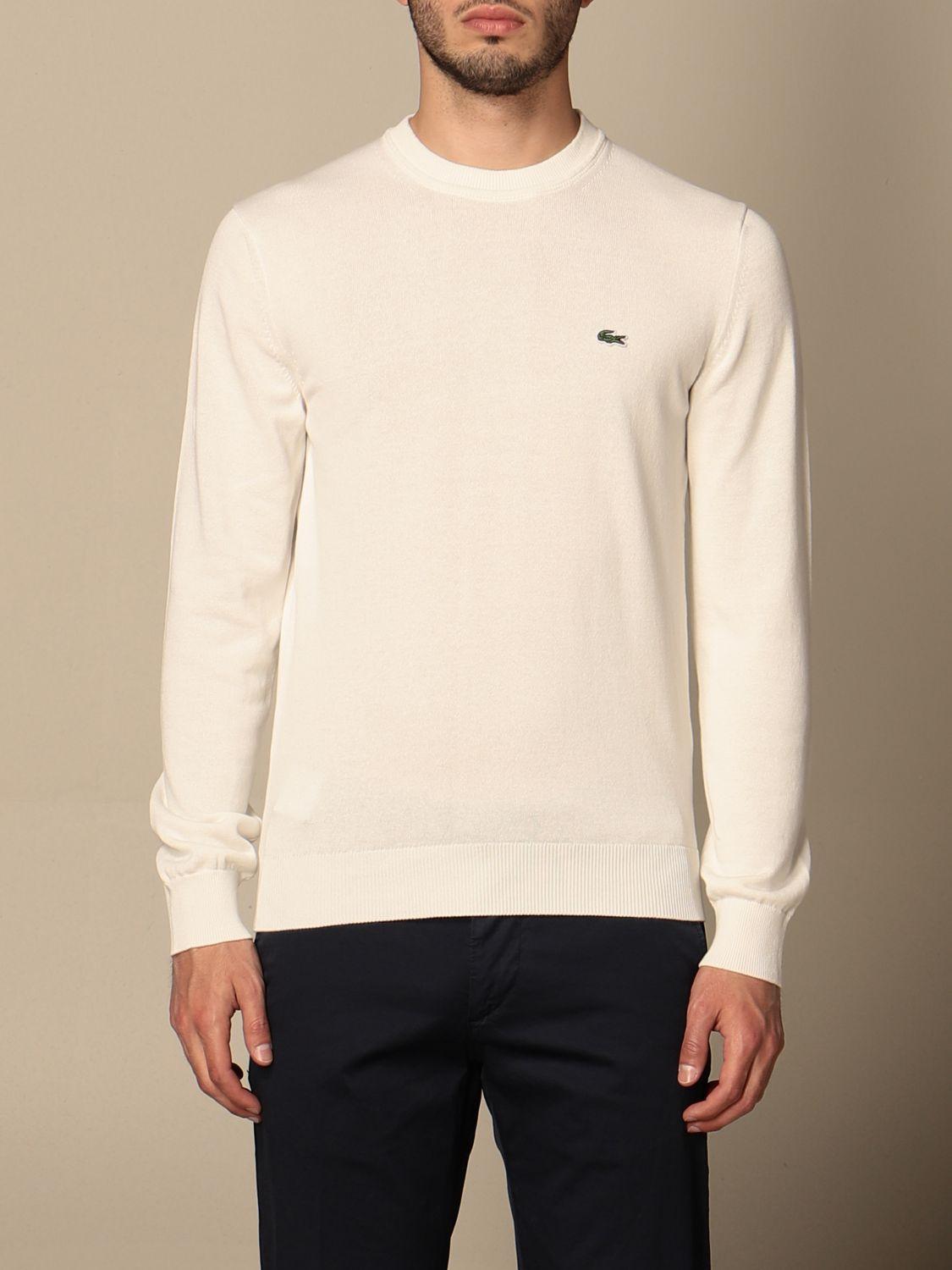 Lacoste Sweater in White for Men - Lyst