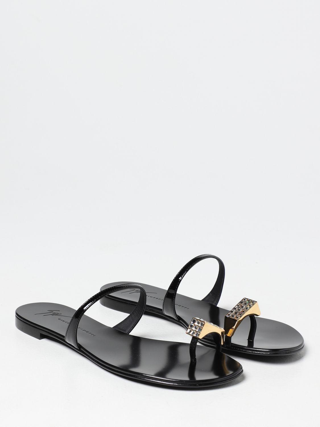 Giuseppe Zanotti Leather Flat Sandals | Lyst